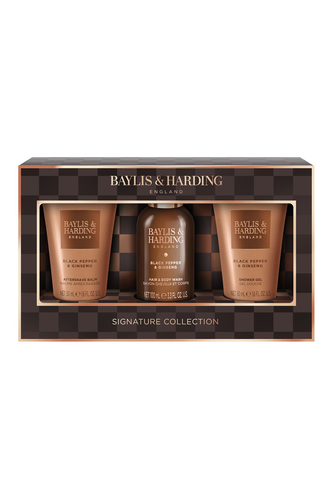 Baylis & Harding Black Pepper & Ginseng Men's Luxury Mini Trio Gift Set Multi image 1