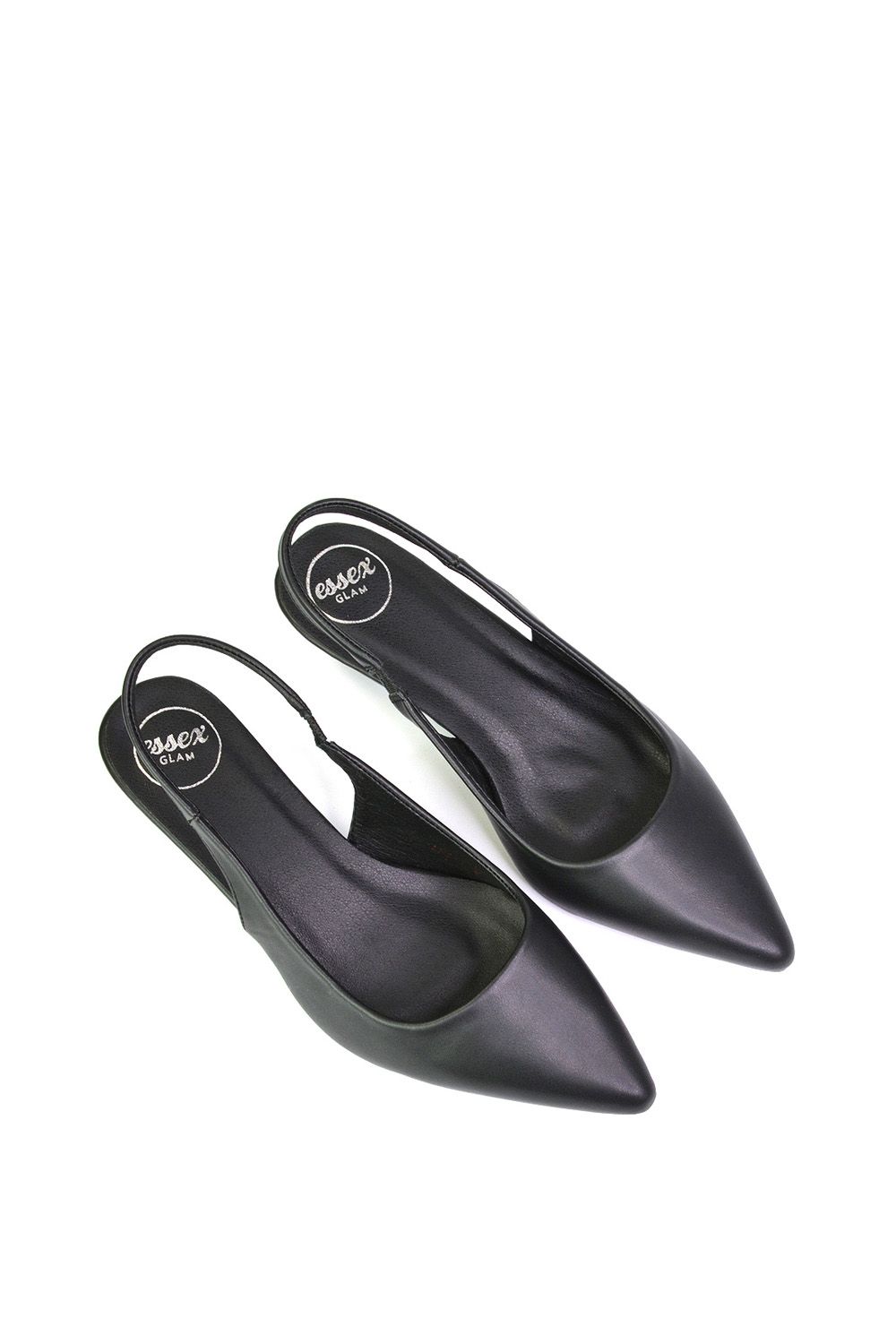 XY London 'Avalone' Pointed Toe Sling Back Kitten Heel Sandals image 4