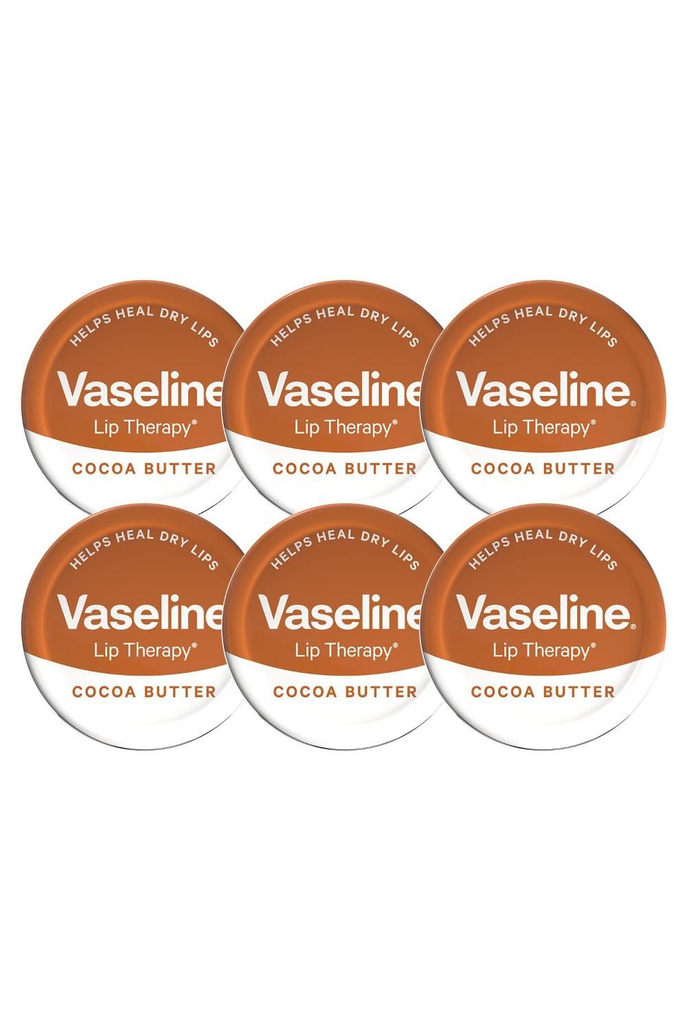 Vaseline 'Lip Therapy' Petroleum Jelly, Cocoa Butter, 6 x 20gm image 1