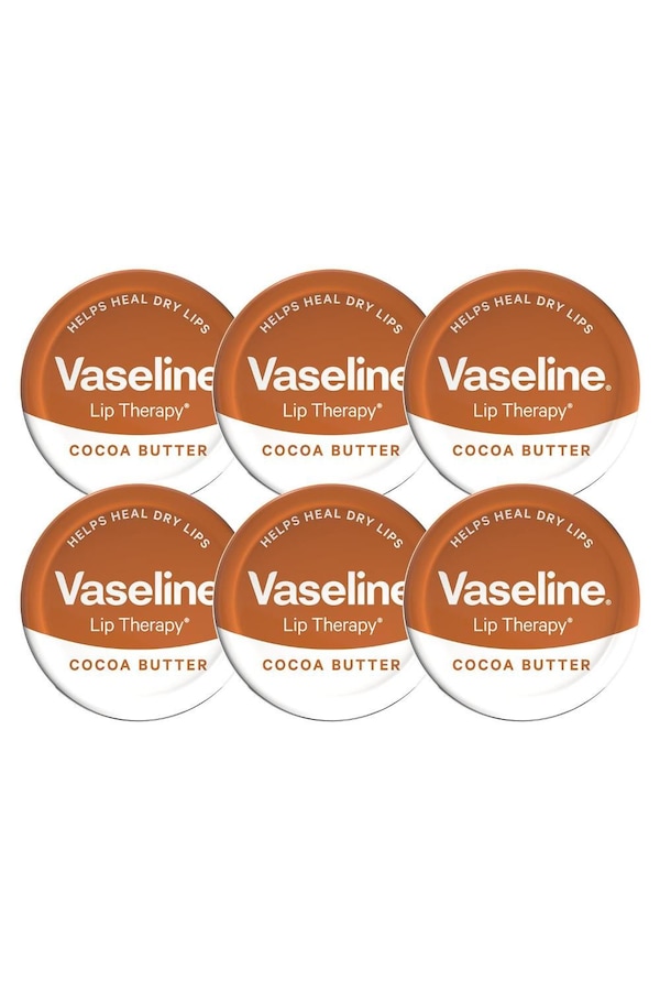 Vaseline 'Lip Therapy' Petroleum Jelly, Cocoa Butter, 6 x 20gm