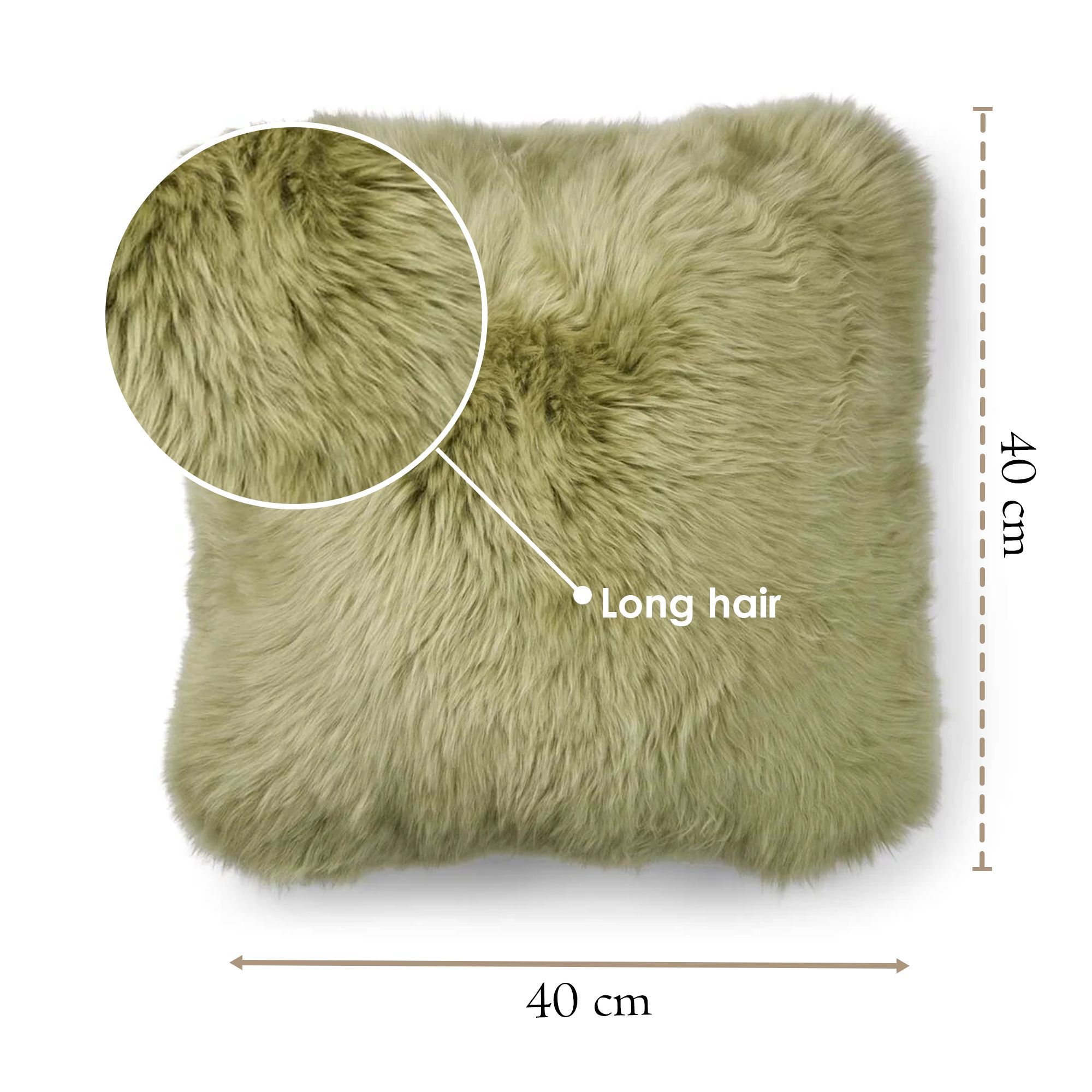 Infinity Leather Luxury Genuine Sheepskin 40x40cm Real Wool Single Sided Cushion image 2