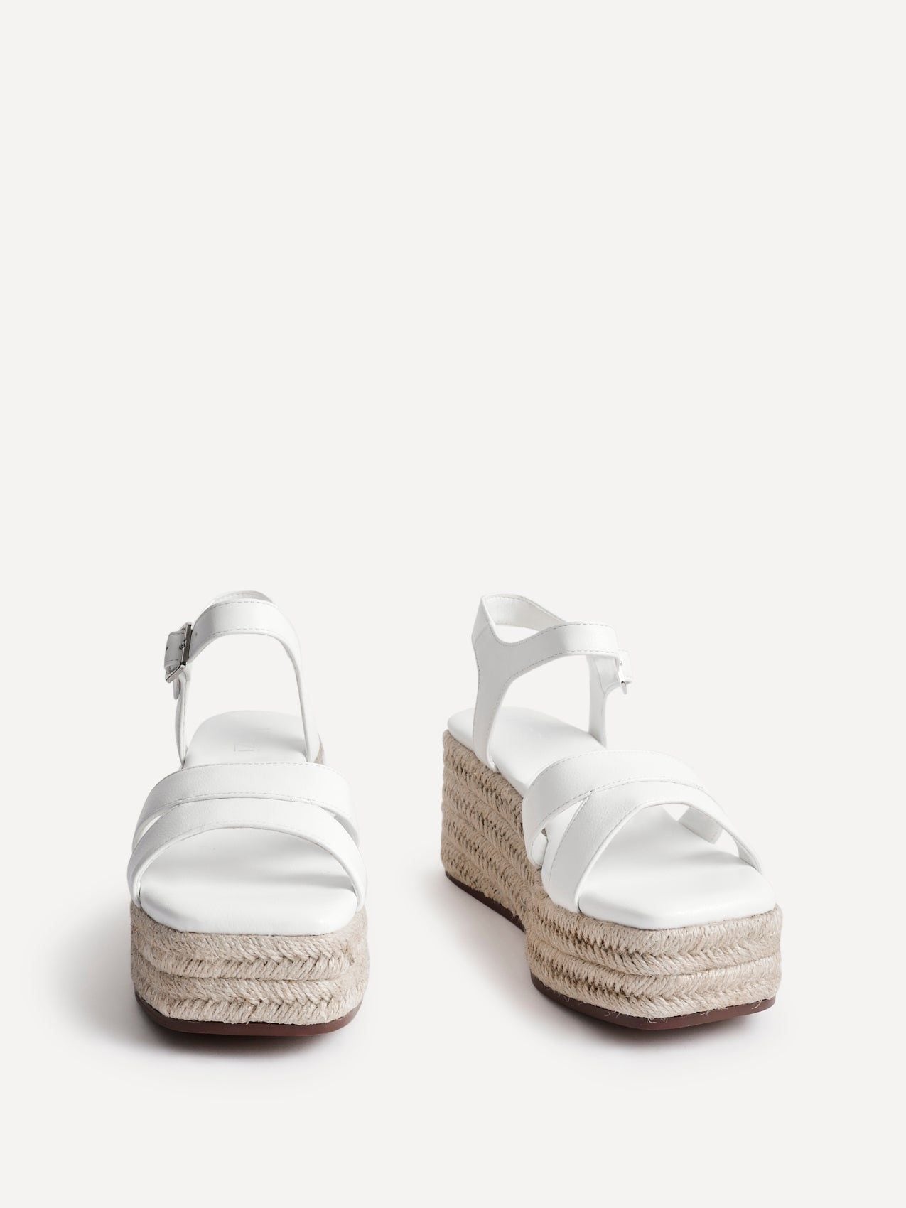 Linzi Contour White Flatform Sandals image 3