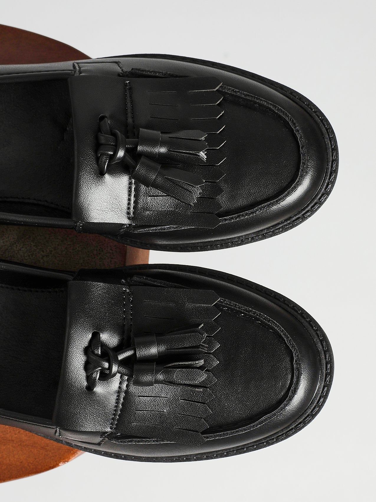 Linzi Kamille Black Faux Leather Classic Slip On Loafer image 5