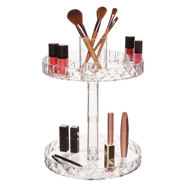 Orsina Beauty Two Tier Round Revolving Cosmetic Organiser