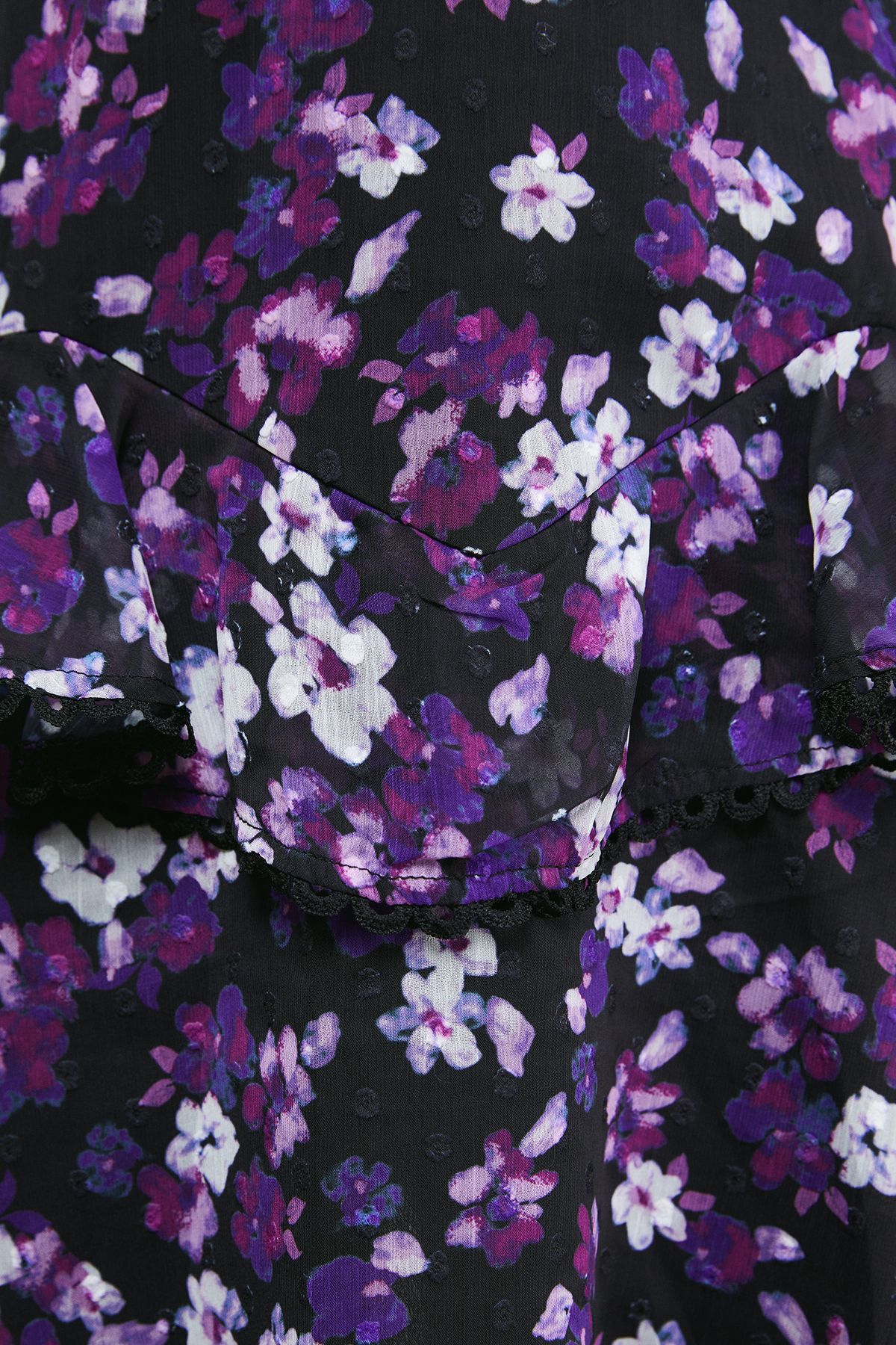 Oasis Ruffle Trim Mini Dress Floral image 4