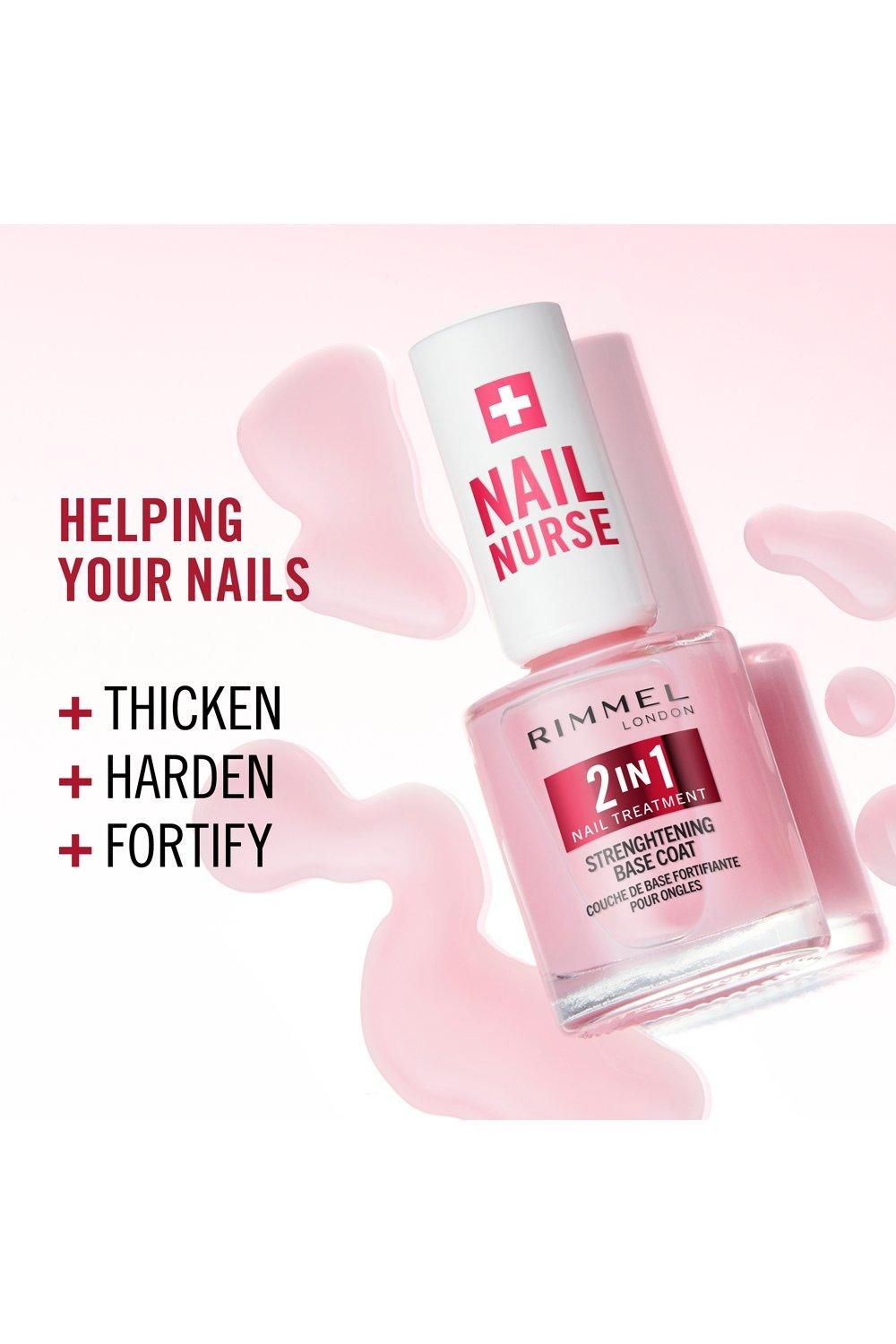 Rimmel London Nail Nurse 2 in 1 Base Coat & Strengthener Multi image 3