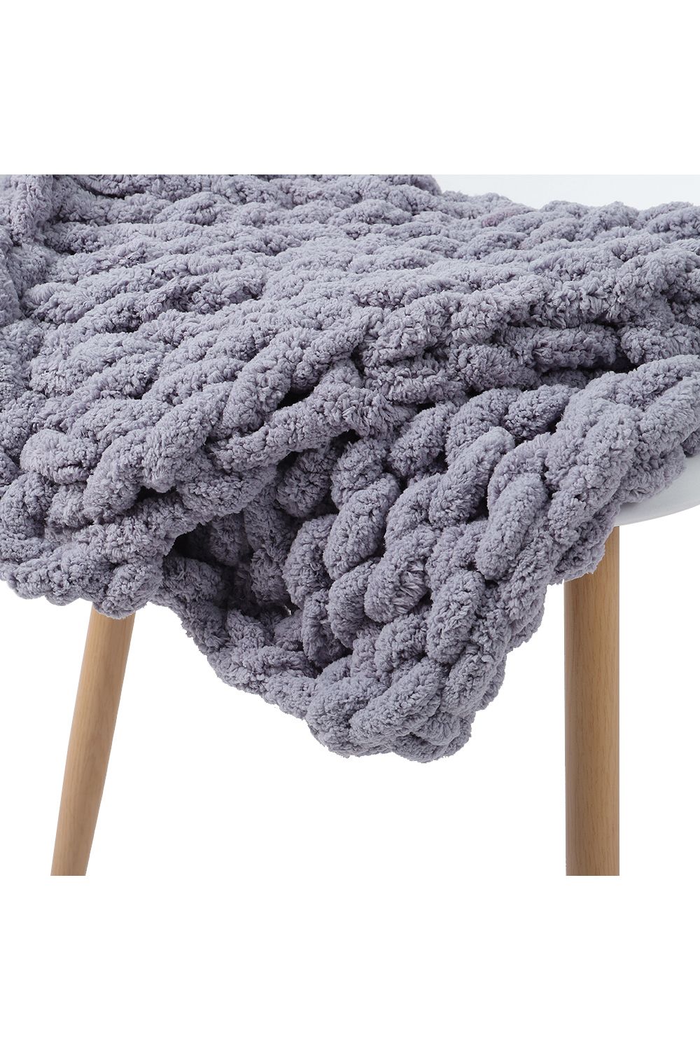 Living and Home Chunky Knit Throw Blanket 120x150cm image 4