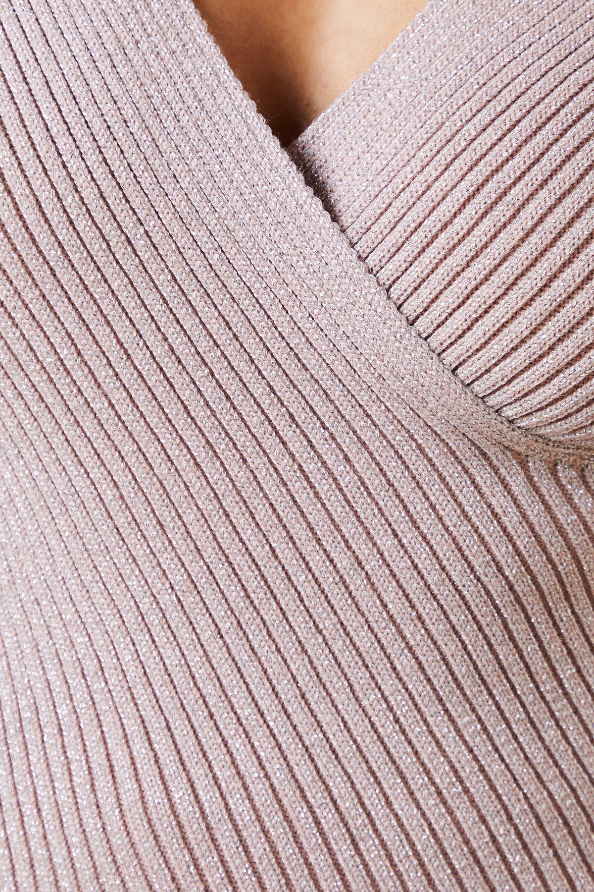 Dorothy Perkins Tall Wrap Knitted Top Rose image 5