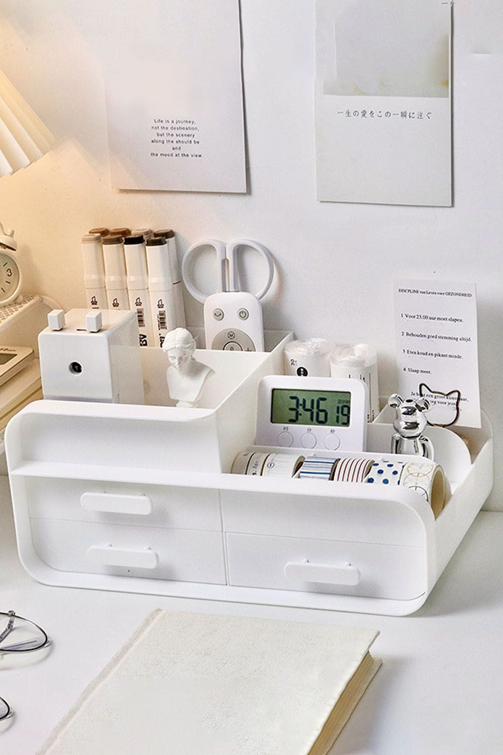 SHEONLY Large Capacity Desk Organizer with Drawers for Cosmetics image 1