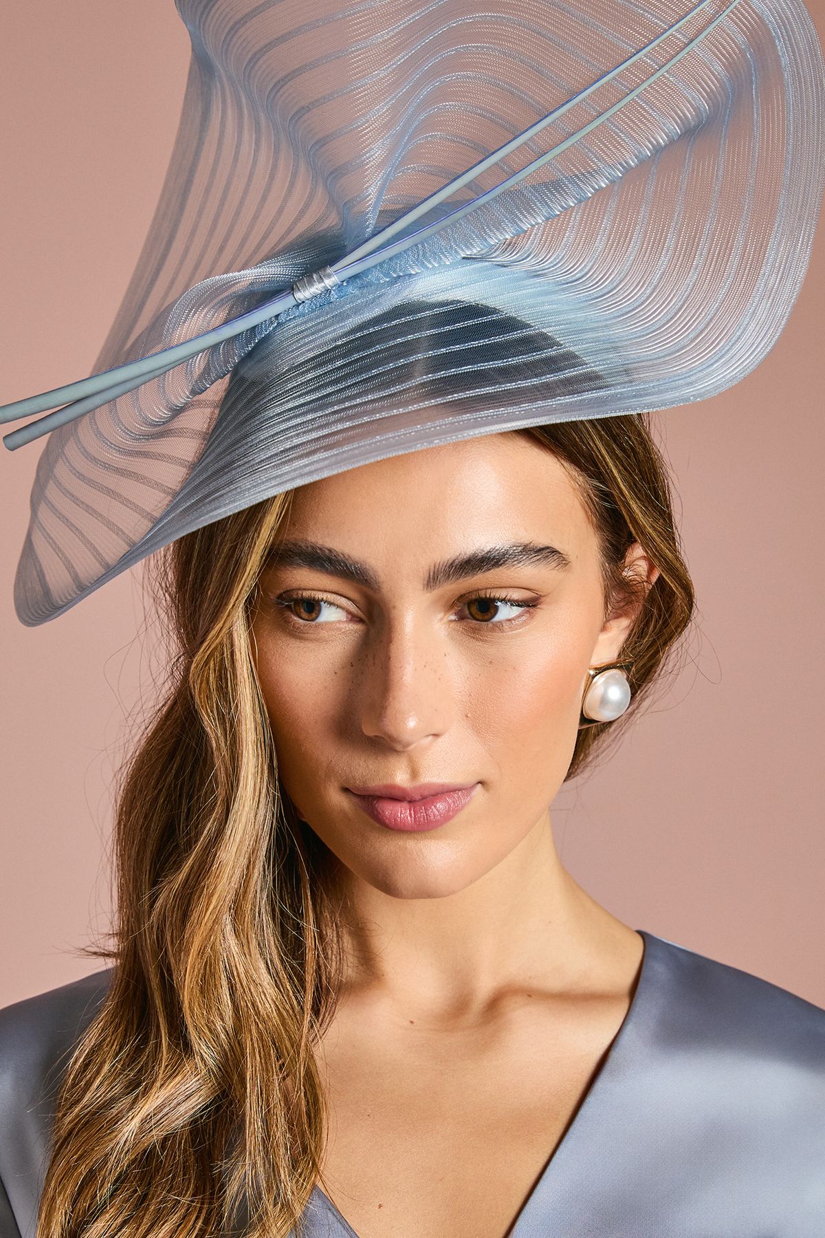 Coast Quill Detail Fascinator Ice Blue image 3