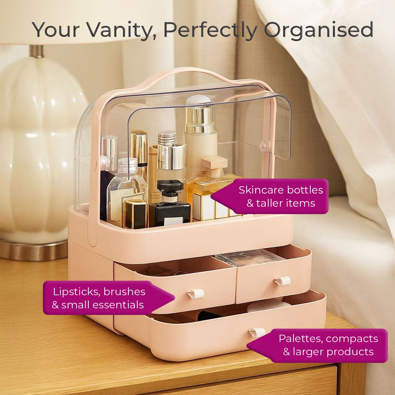 Neo Acrylic Makeup Organiser Cosmetic Storage Box image 3