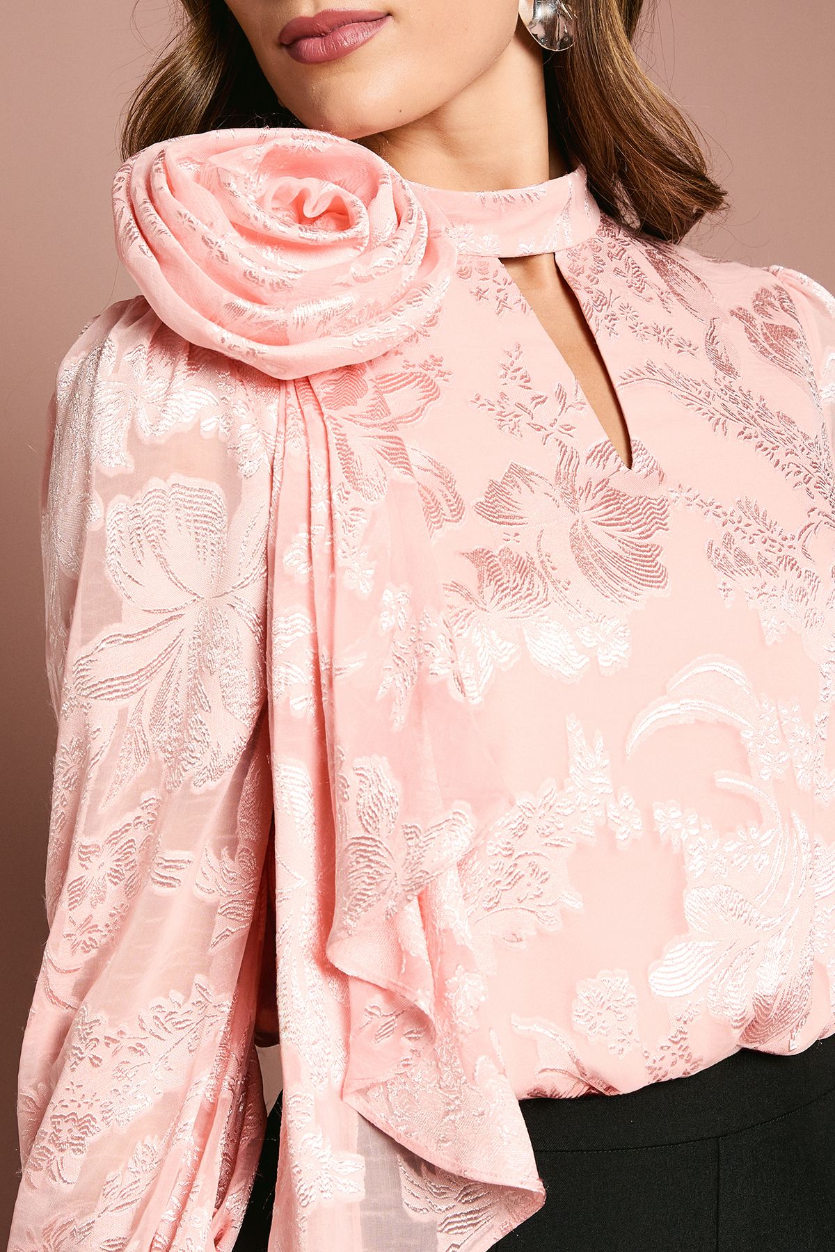 Coast Satin Jacquard Corsage 2 In 1 Jumpsuit Blush image 5