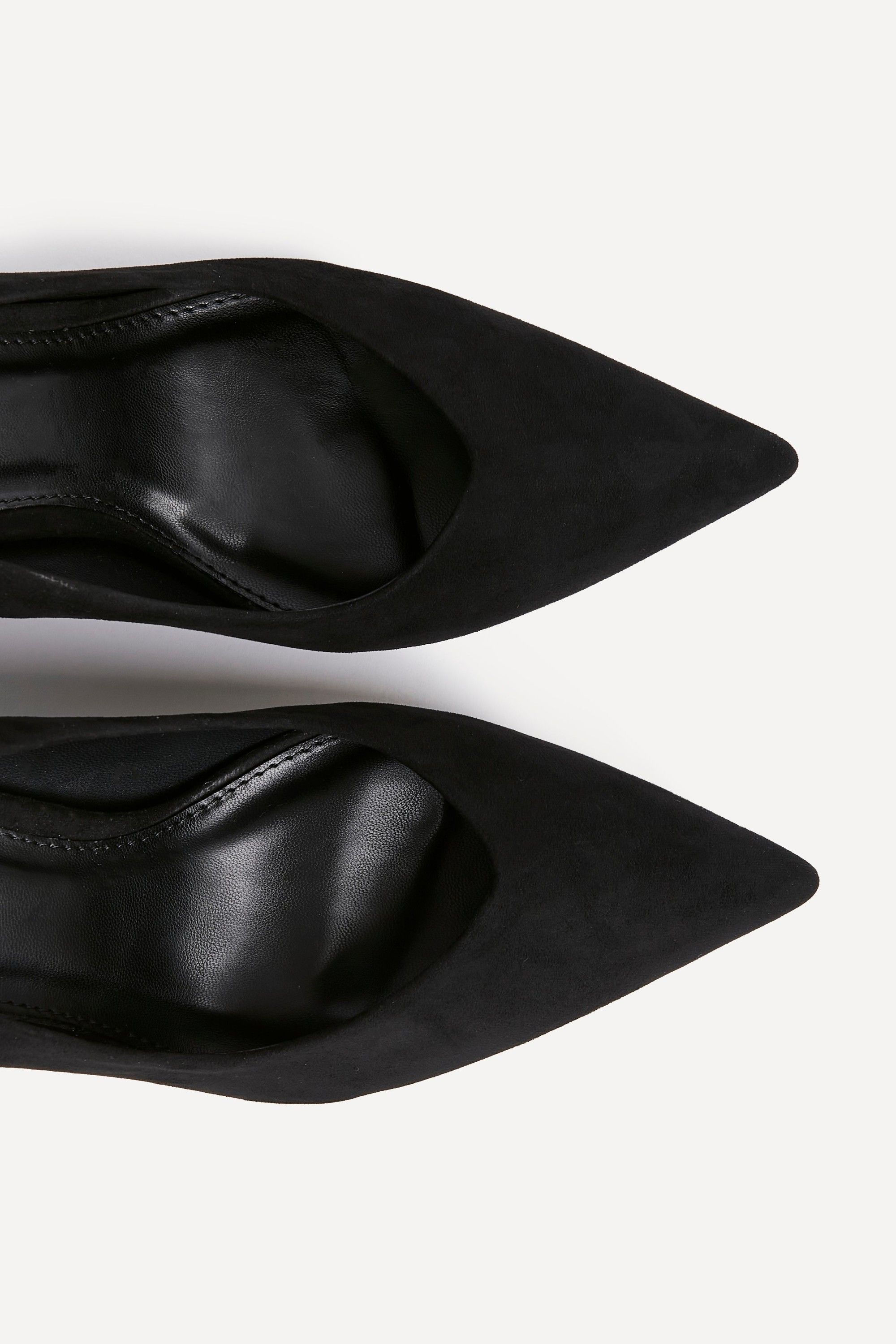 Linzi Classic Black Faux Suede Court Heels image 5