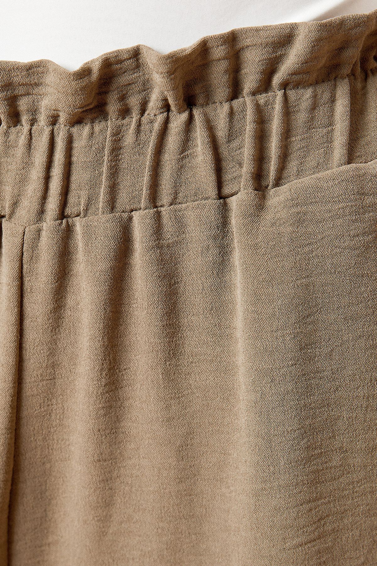 Dorothy Perkins Paperbag Waist Wide Leg Trouser Khaki image 5