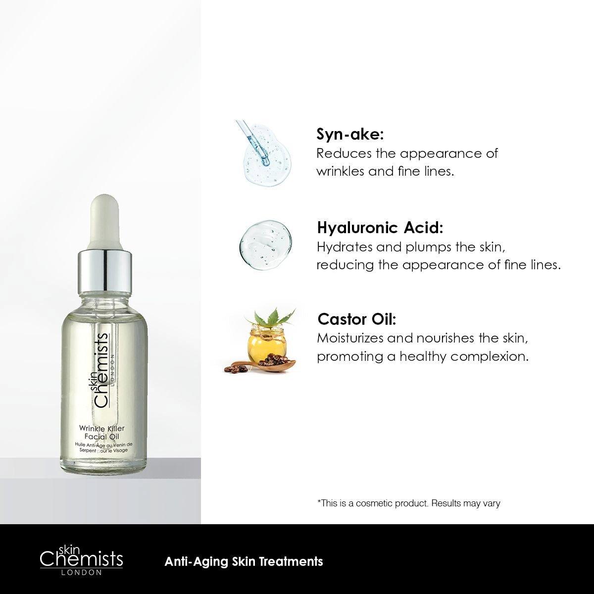 skinChemists professional Wrinkle Killer Facial Oil 30ml Twin Value Savings Pack image 4