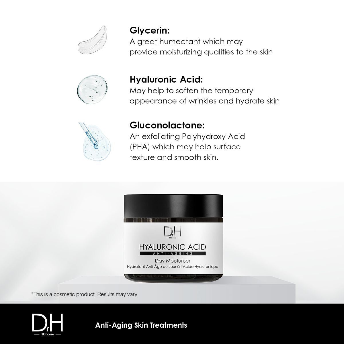 Dr H Hyaluronic Acid Anti-Ageing Day Moisturiser 60ml image 4
