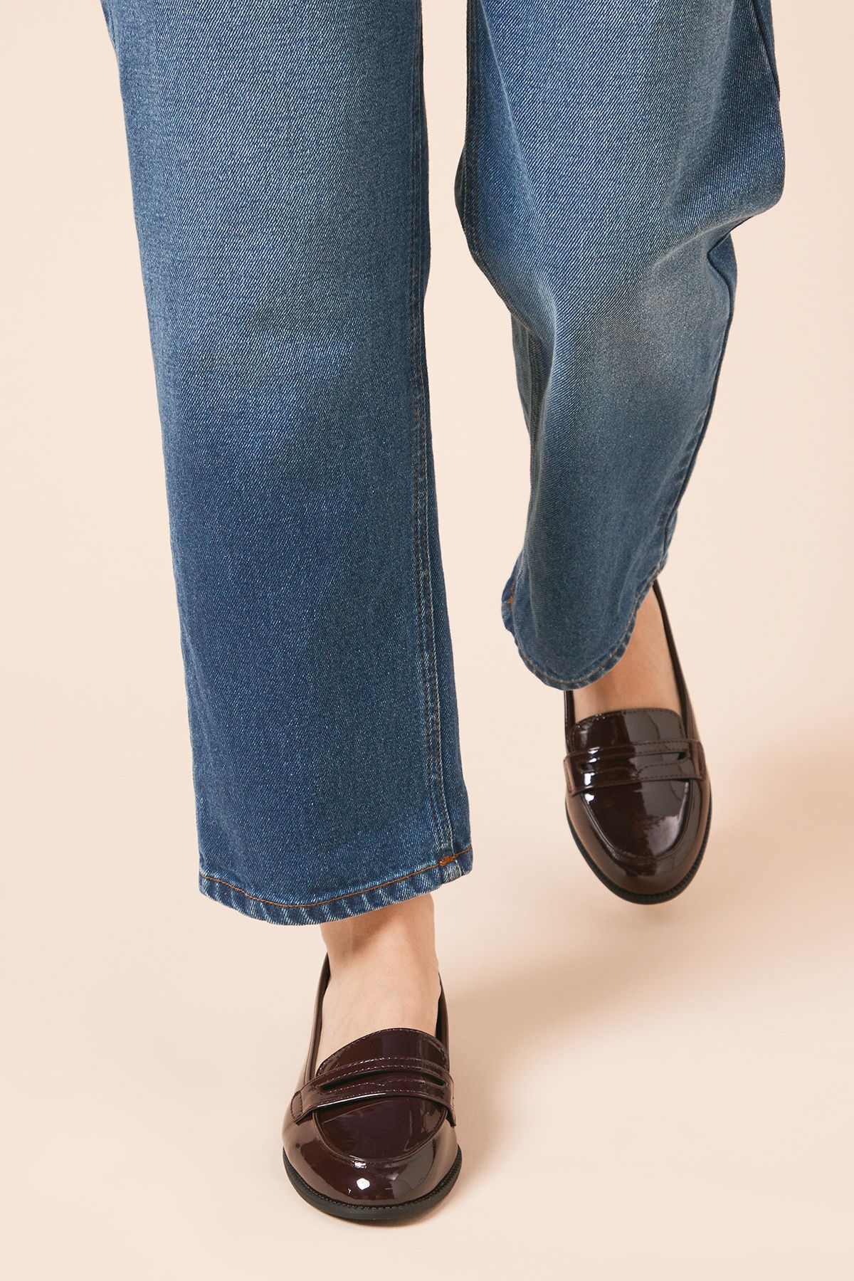 Dorothy Perkins Lara Penny Loafers Oxblood image 2