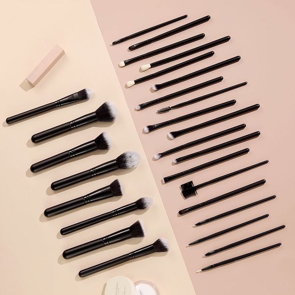 SHEONLY Set of 27 Black Makeup Brush Tools