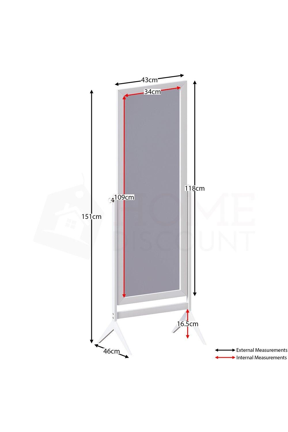 Home Discount Vida Designs Nishano Rectangle Cheval Mirror Full Length Rotating Frame image 2