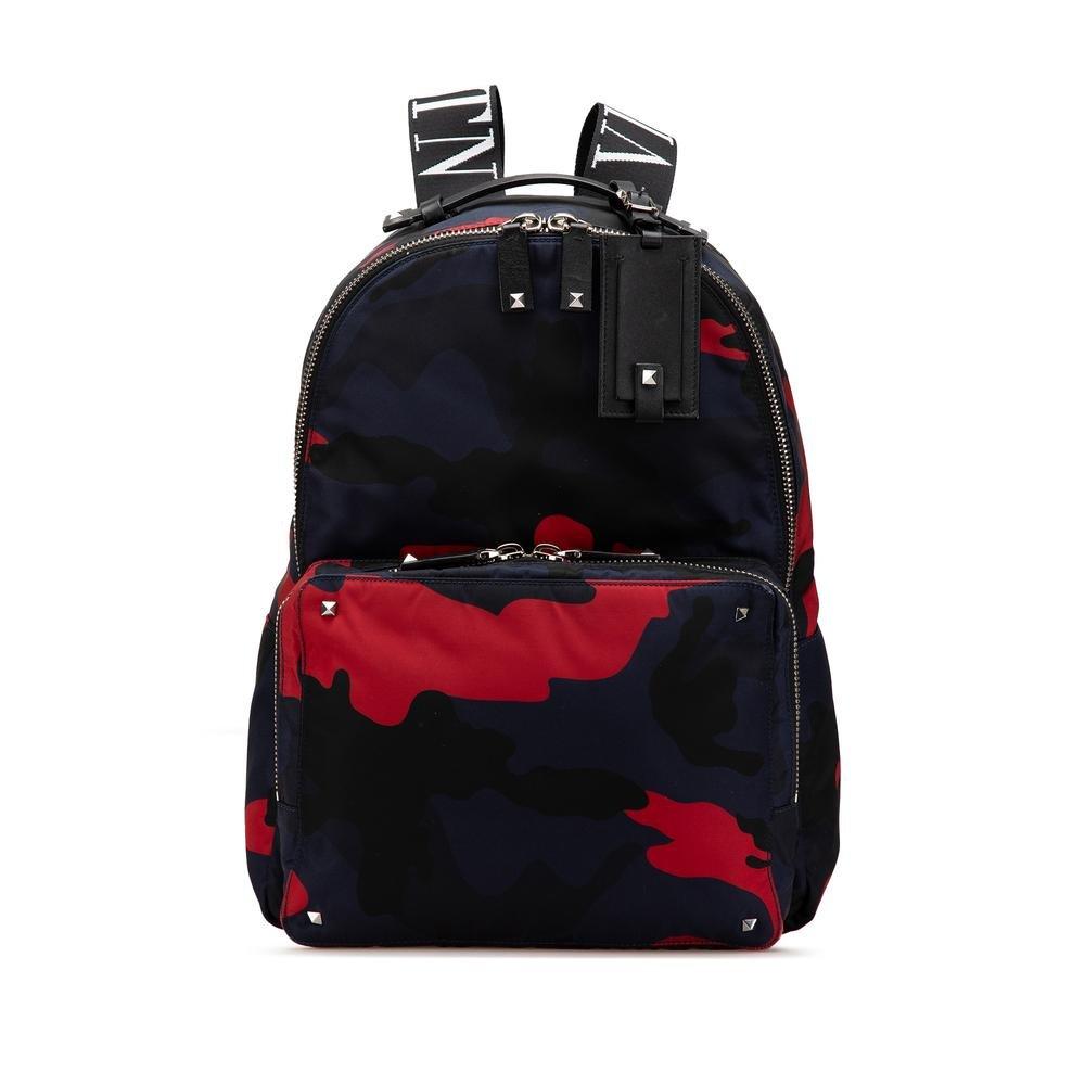 Valentino Preloved Camouflage Backpack Wo - Blue image 1