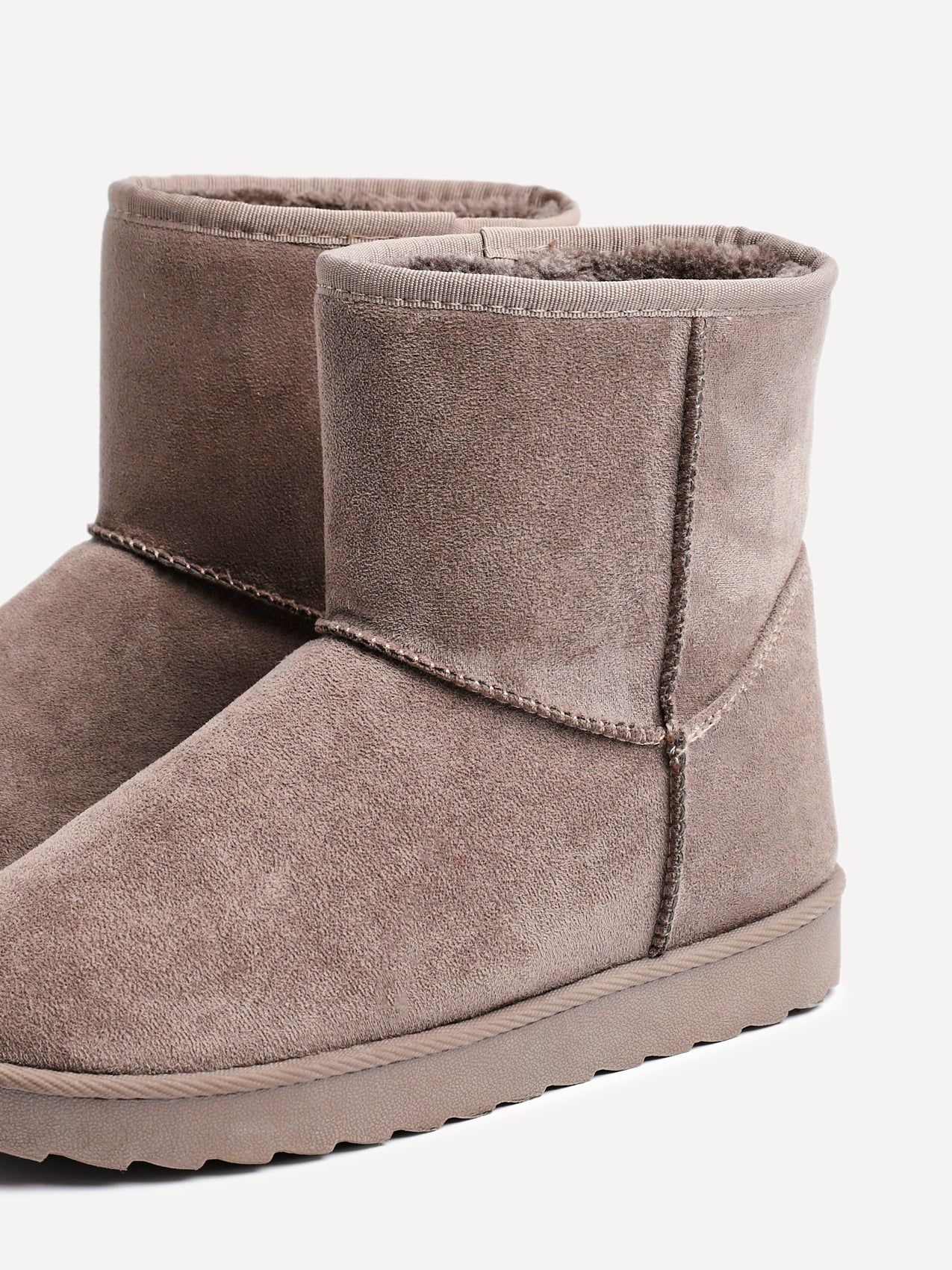 Linzi Addy Mocha Faux Suede Faux Fur Lined Ankle Boot image 5