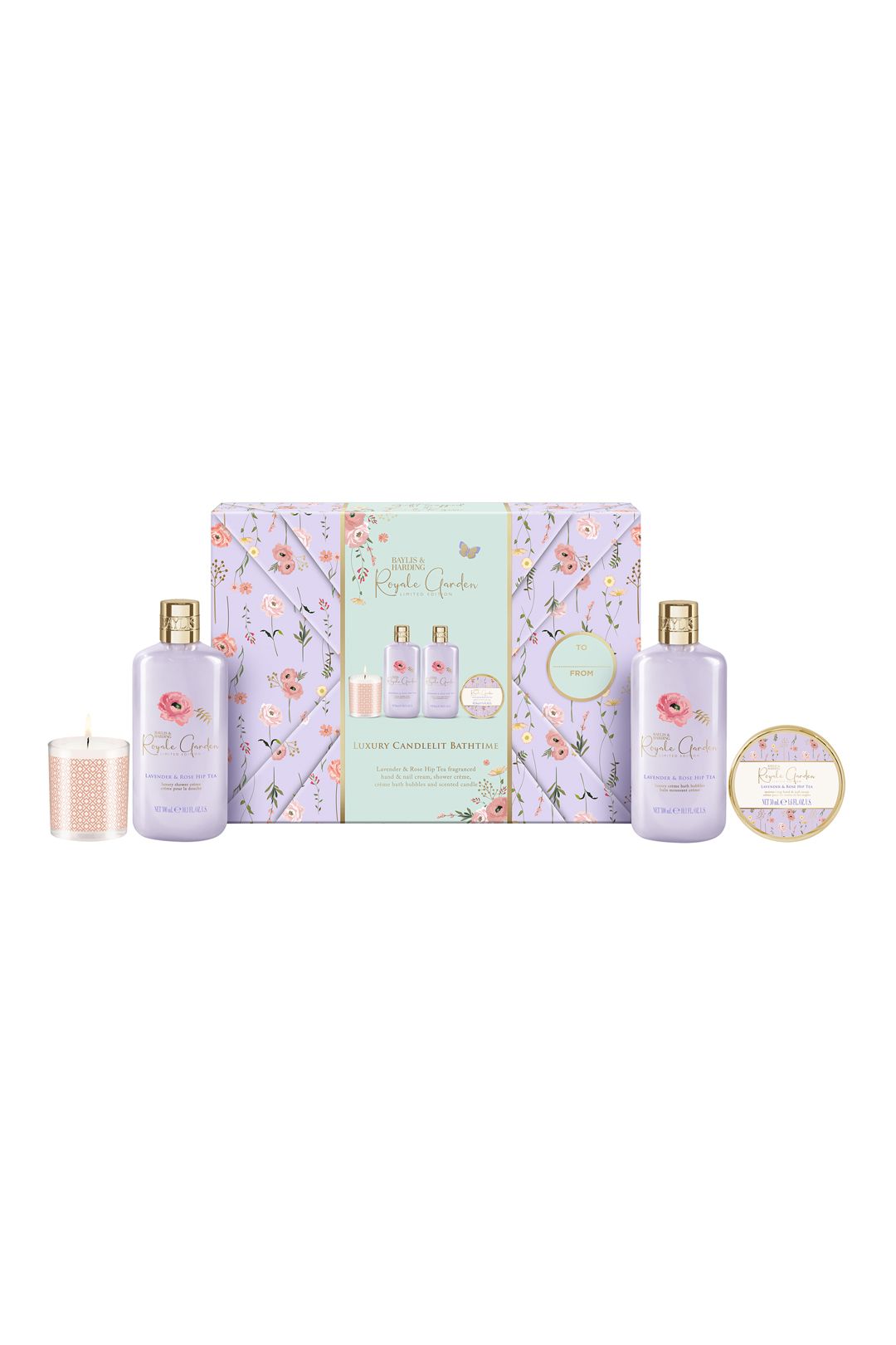 Baylis & Harding Royale Garden Gift Wrapped Candlelit Gift Set Multi image 3