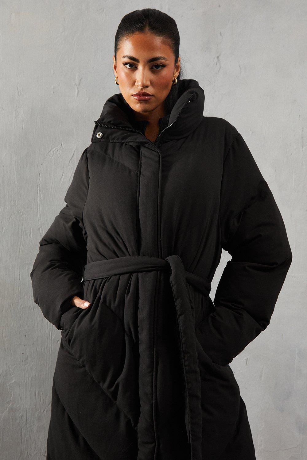 MissPap Longline Puffer Coat Black image 2