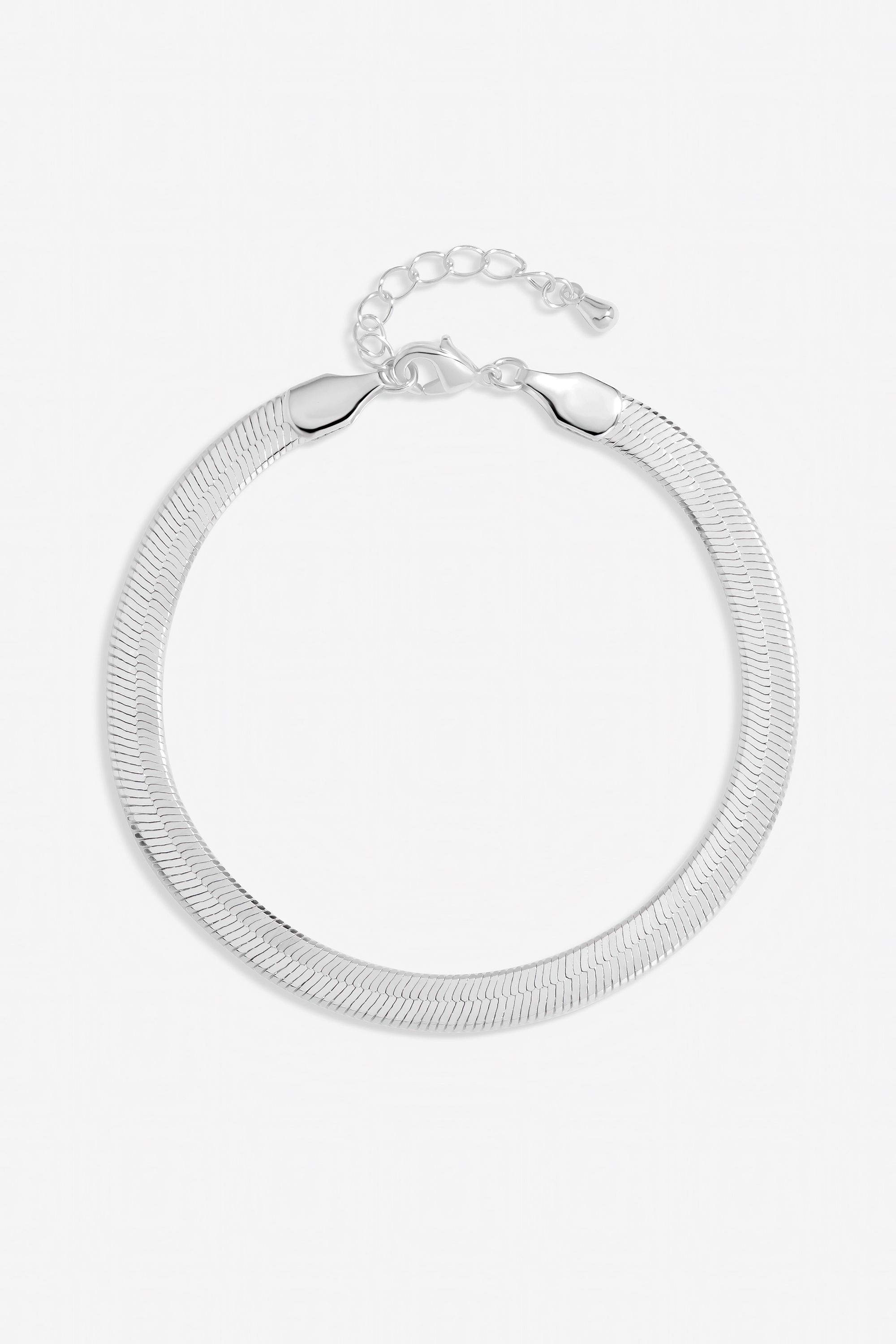 Inicio Sterling Silver Plated Snake Chain Bracelet - Gift Pouch