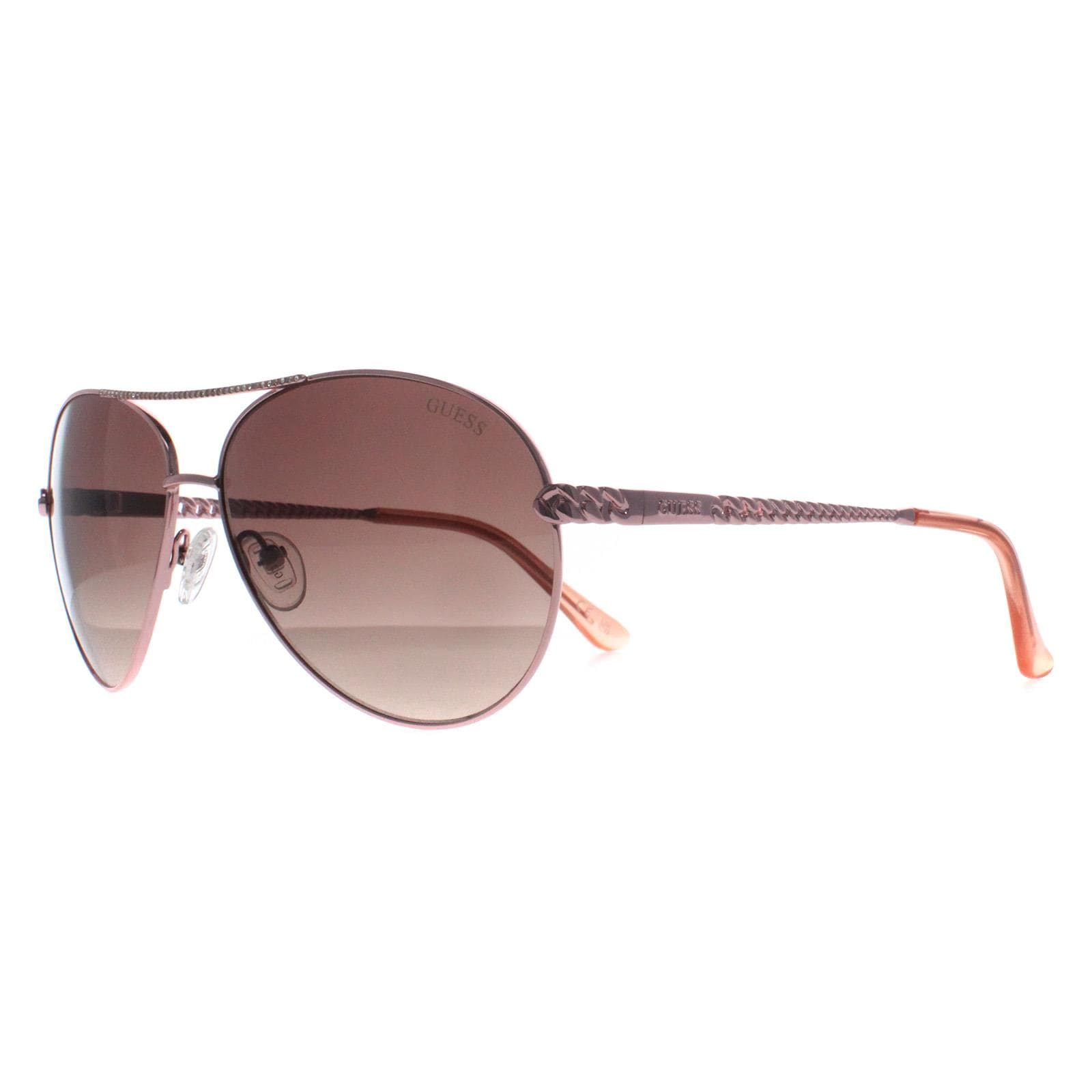 Guess Aviator Shiny Rose Gold Brown Gradient GU7470-S image 2