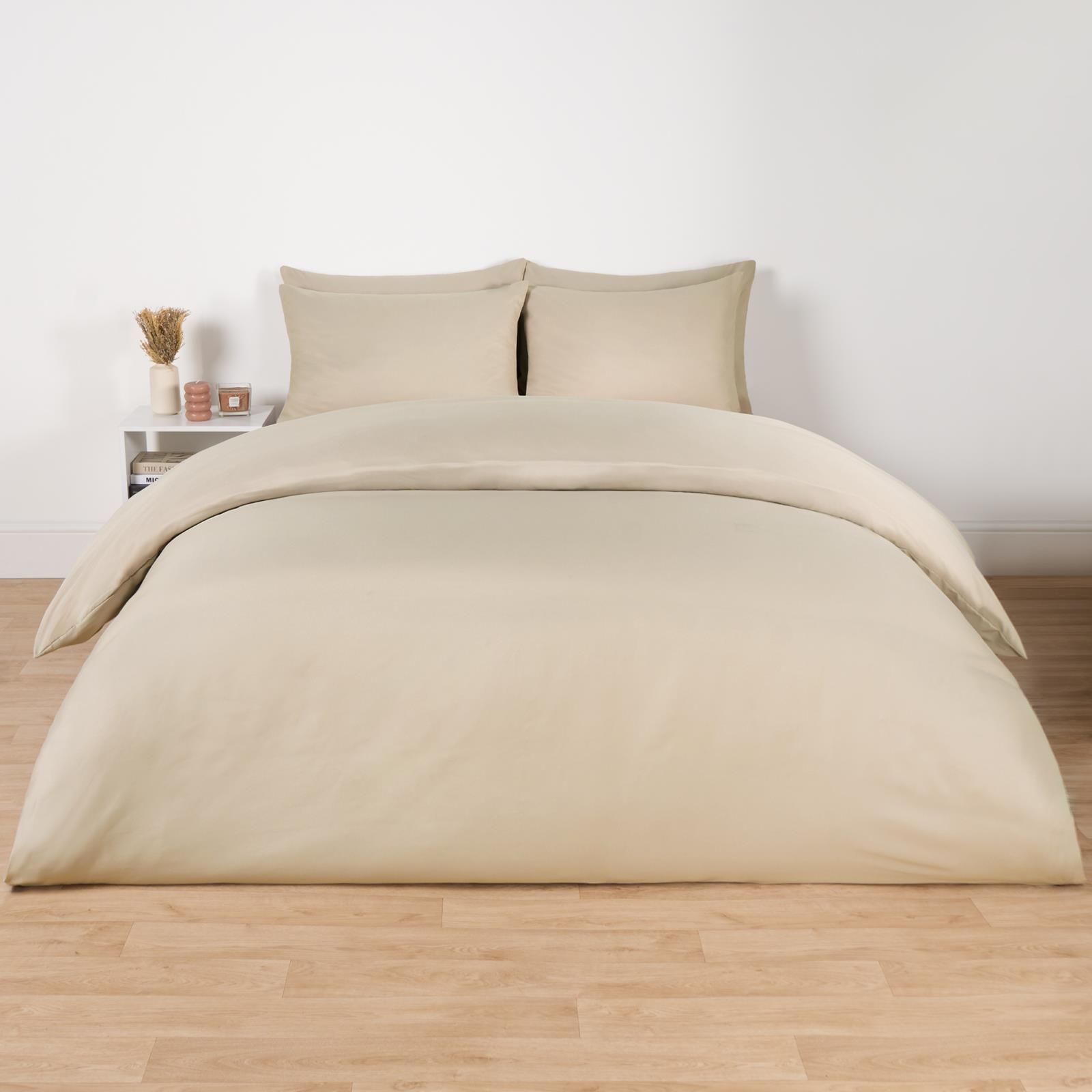 OHS Plain Dyed Duvet Cover with Pillowcase Bedding Set image 6
