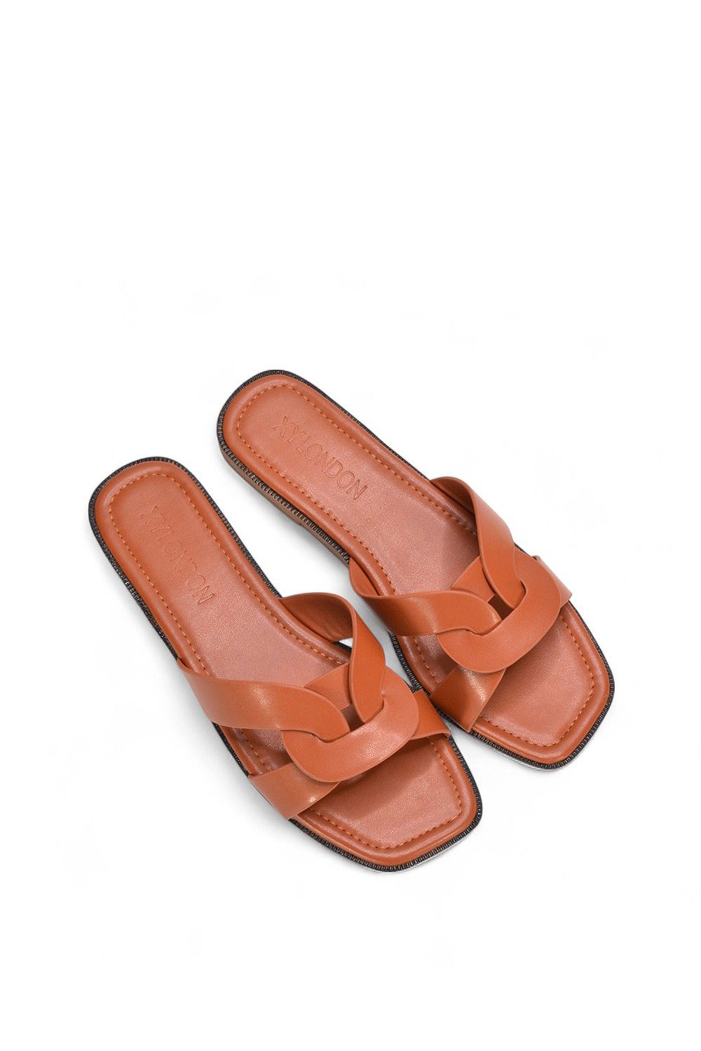 XY London 'Charley' Open Toe  Slip On Slider Sandals With Square Toe image 5