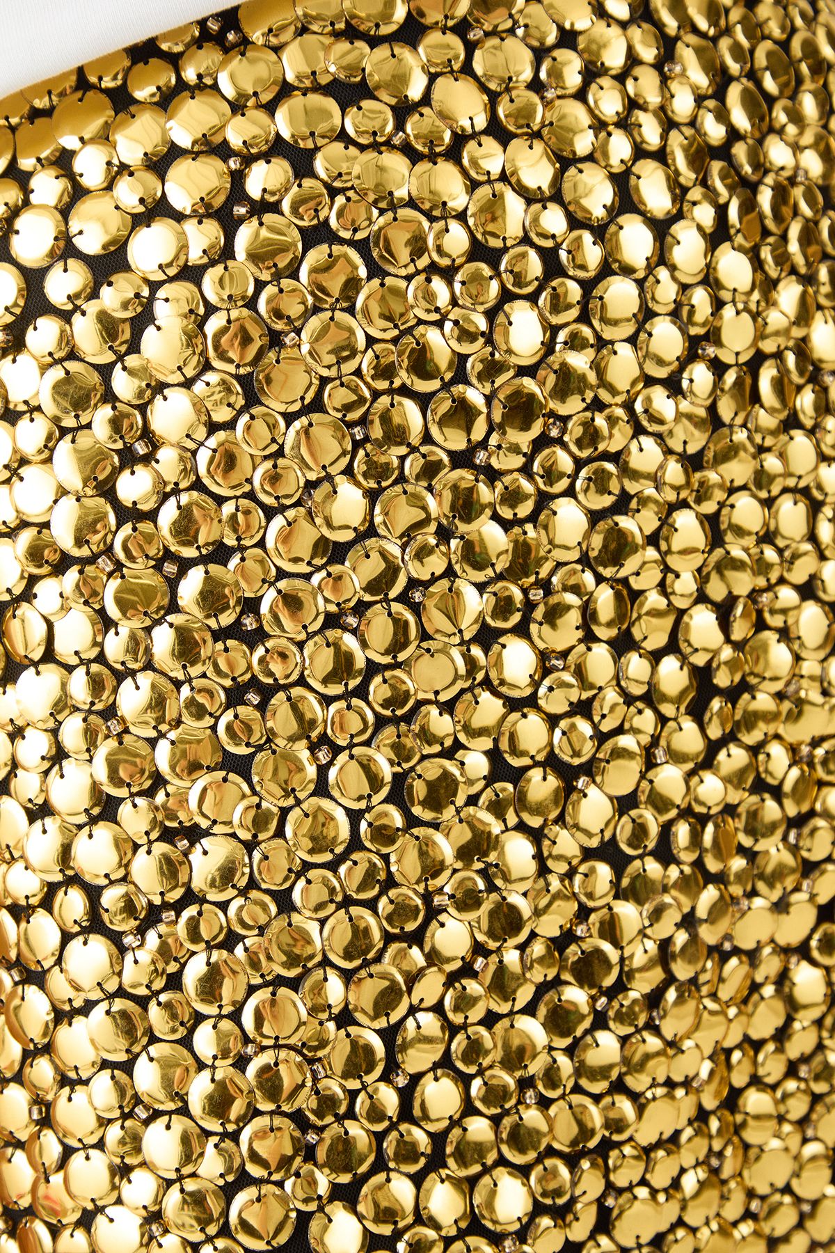 MissPap Studded Sequin Embellished Mini Skirt Gold image 4