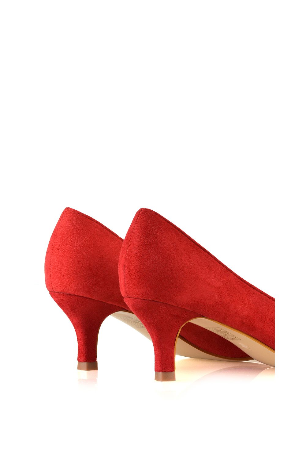 XY London 'Cali' Pointed Toe Low Stiletto Kitten High Heel Court Shoes image 4