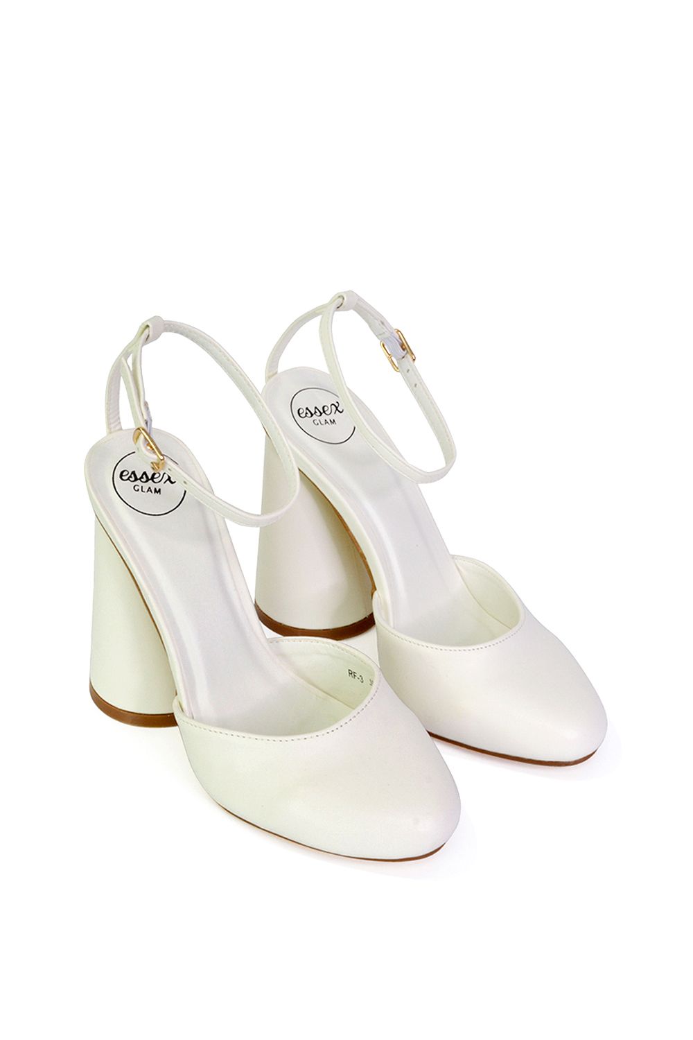 XY London 'Ekin' Ankle Strap Statement Cylinder Block Heel image 4