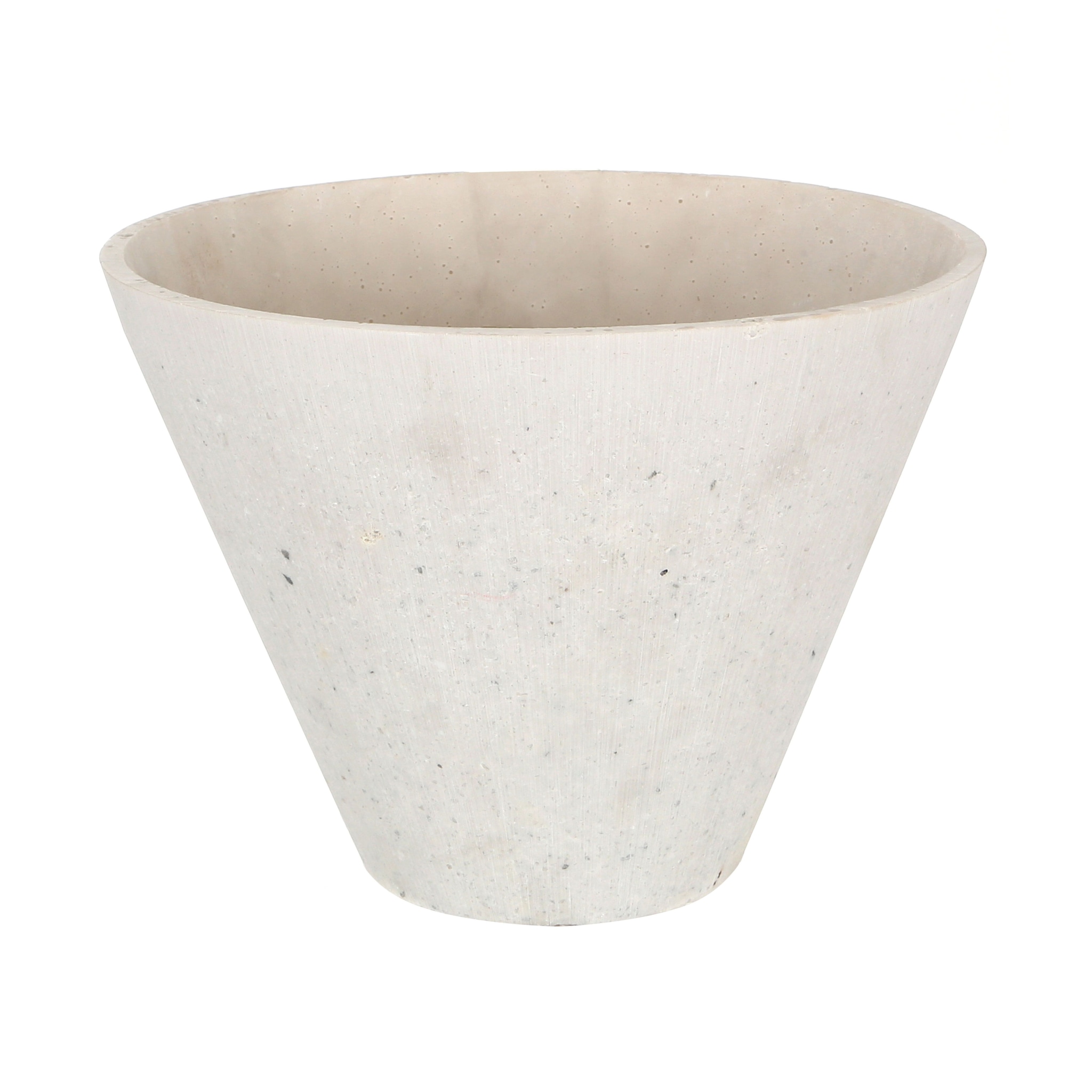 Orsina Textured Polyresin Round Edged Vase, Decorative Vessel, Ceramic-Style Container, Sculptural Decor Piece image 1