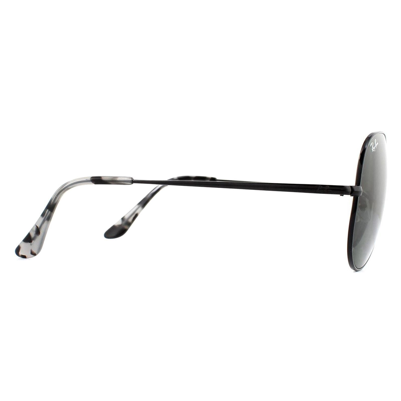 Ray-Ban Aviator Black Green Aviator Metal II RB3689 Sunglasses image 4