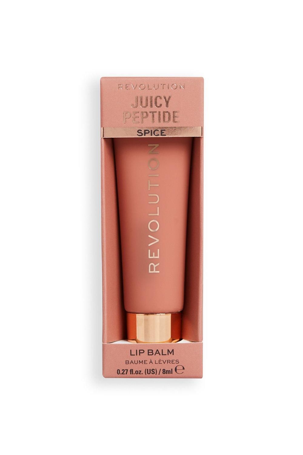 Revolution Juicy Peptide Lip Balm Nude Peach image 4