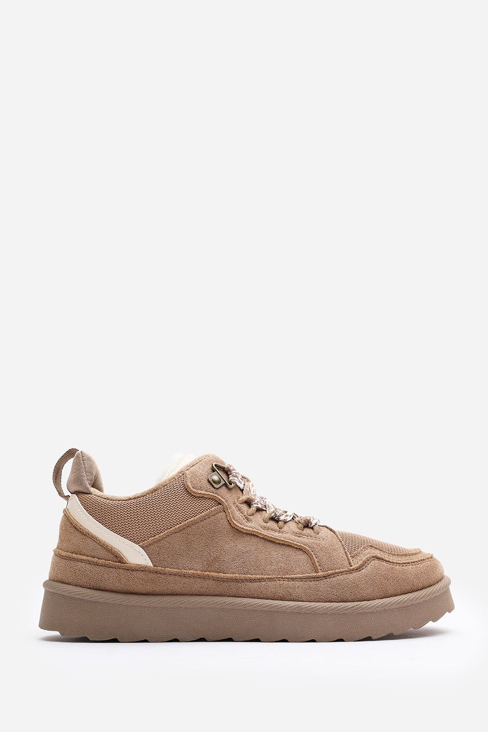 Where's That From 'Xavia' Suede Low Top Trainer Slipper With Faux Fur Lining image 2