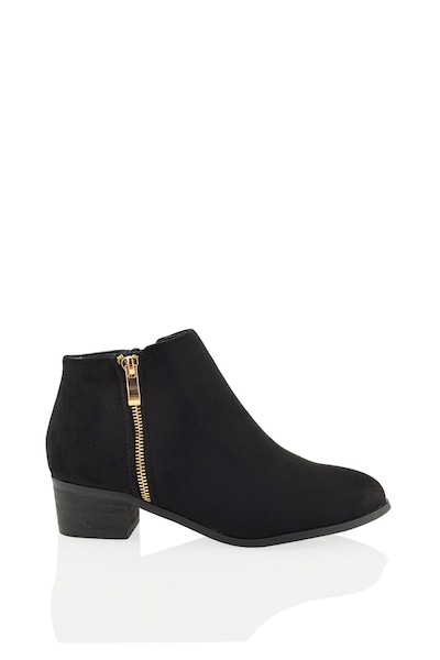 XY London 'Alberto' Low Heel Zip Up Ankle Boots