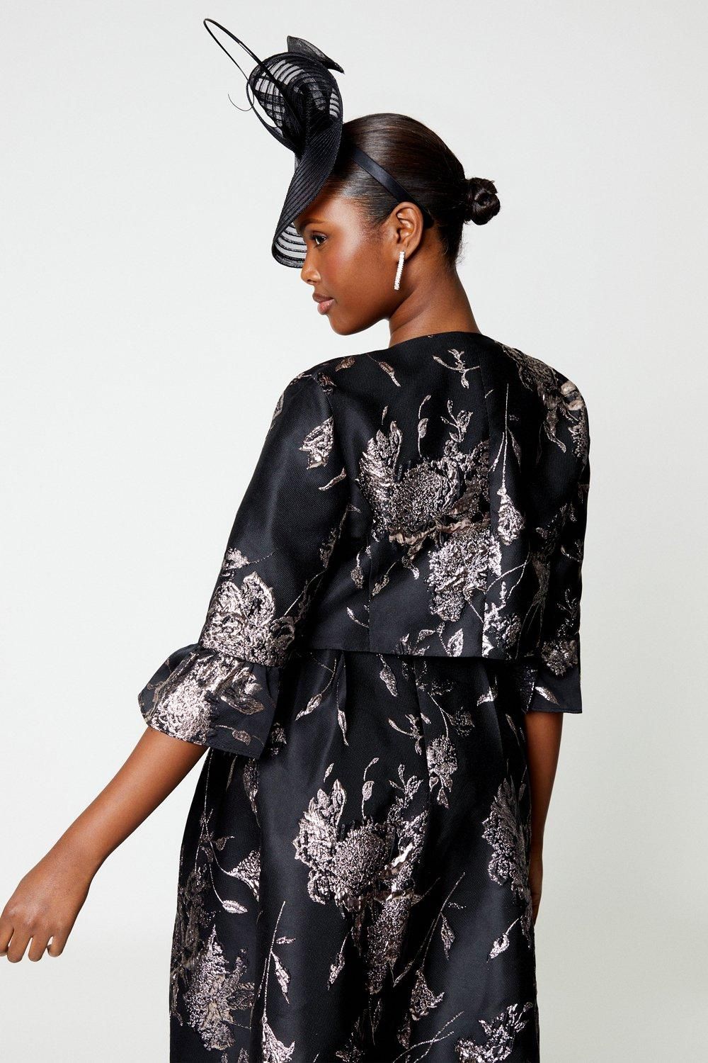 Coast Jacquard Jacket With Flare Cuff Black image 3