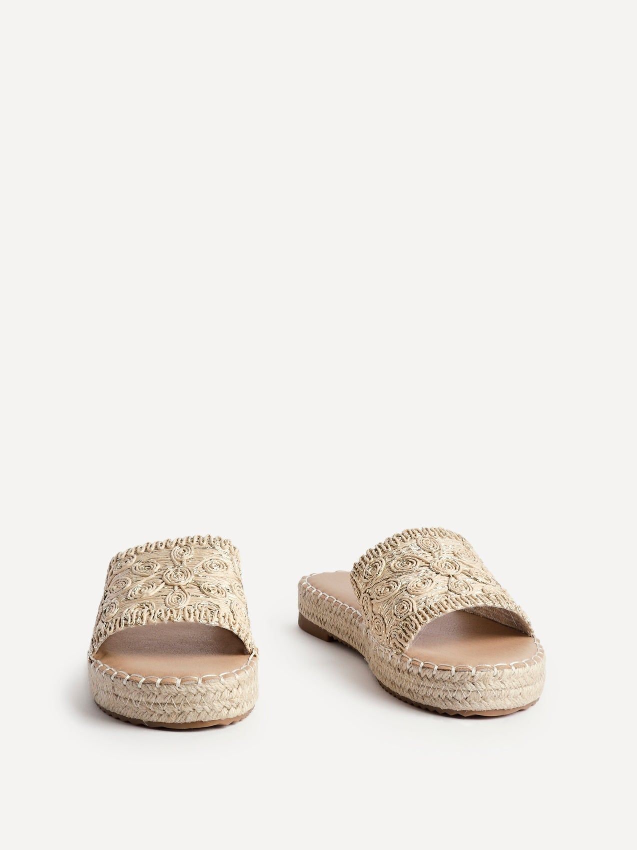 Linzi Savvy Gold Woven Slider Sandals image 3