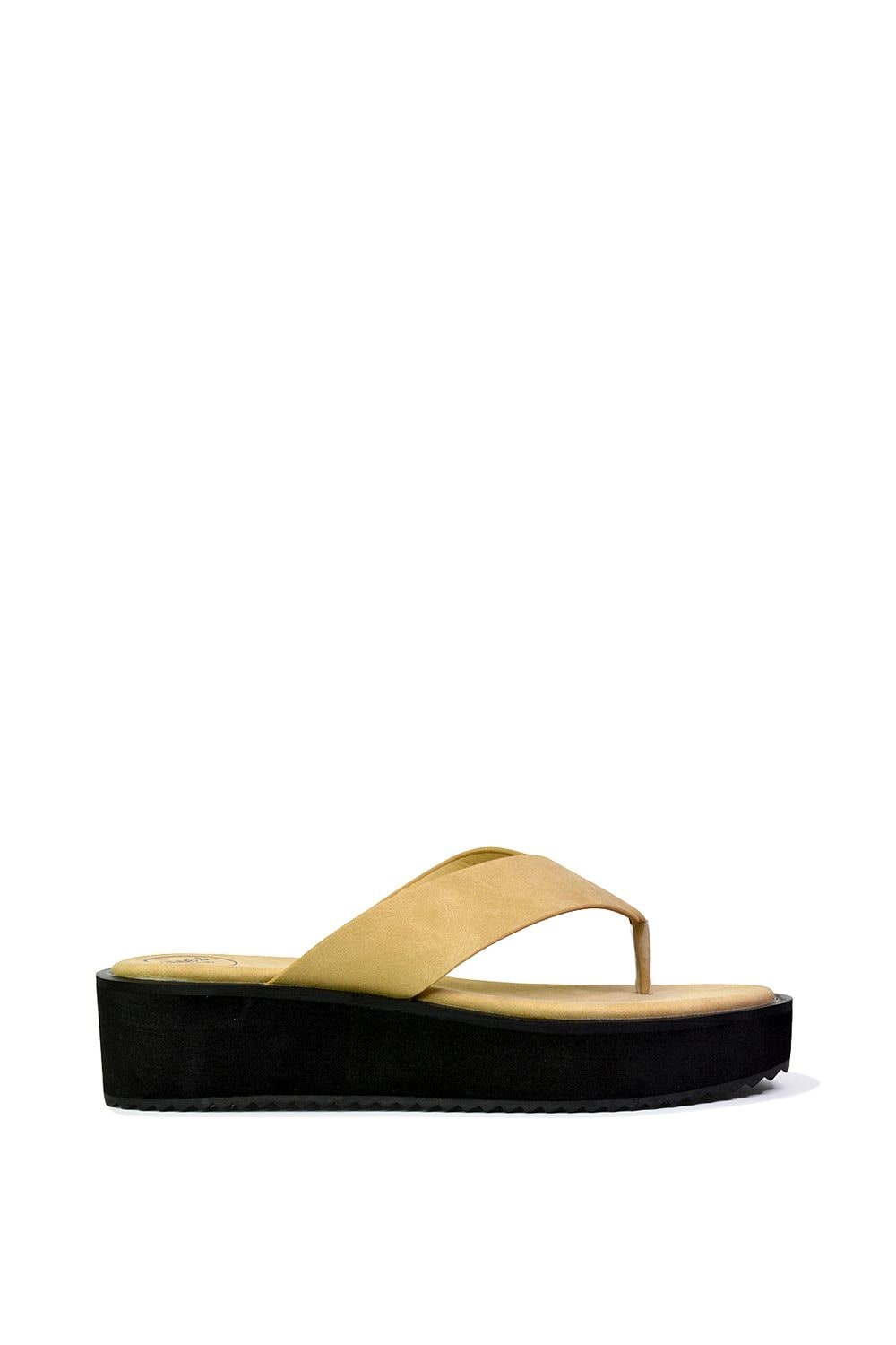 XY London 'Tammi' Thong Strap Flatform Flip Flop Sandal Slides image 1
