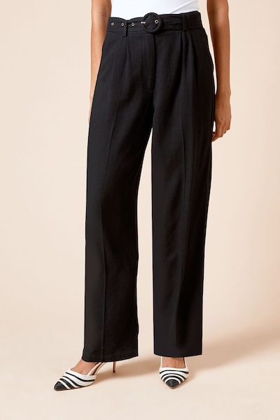 Dorothy Perkins Belted Wide Leg Trouser Black