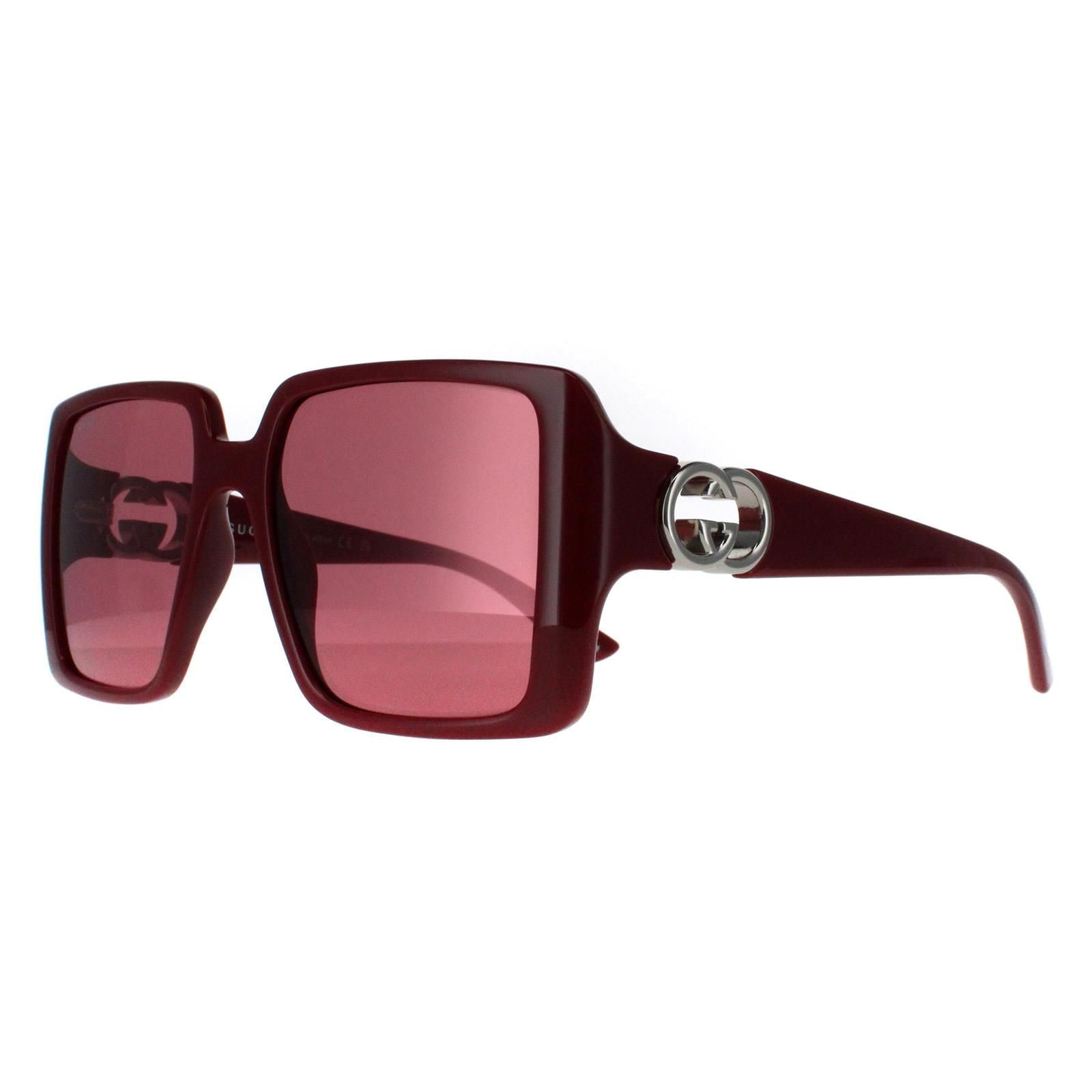 Gucci Square Black with Gold Dusky Pink w Logo Mirror Photochromic GG1692S image 2