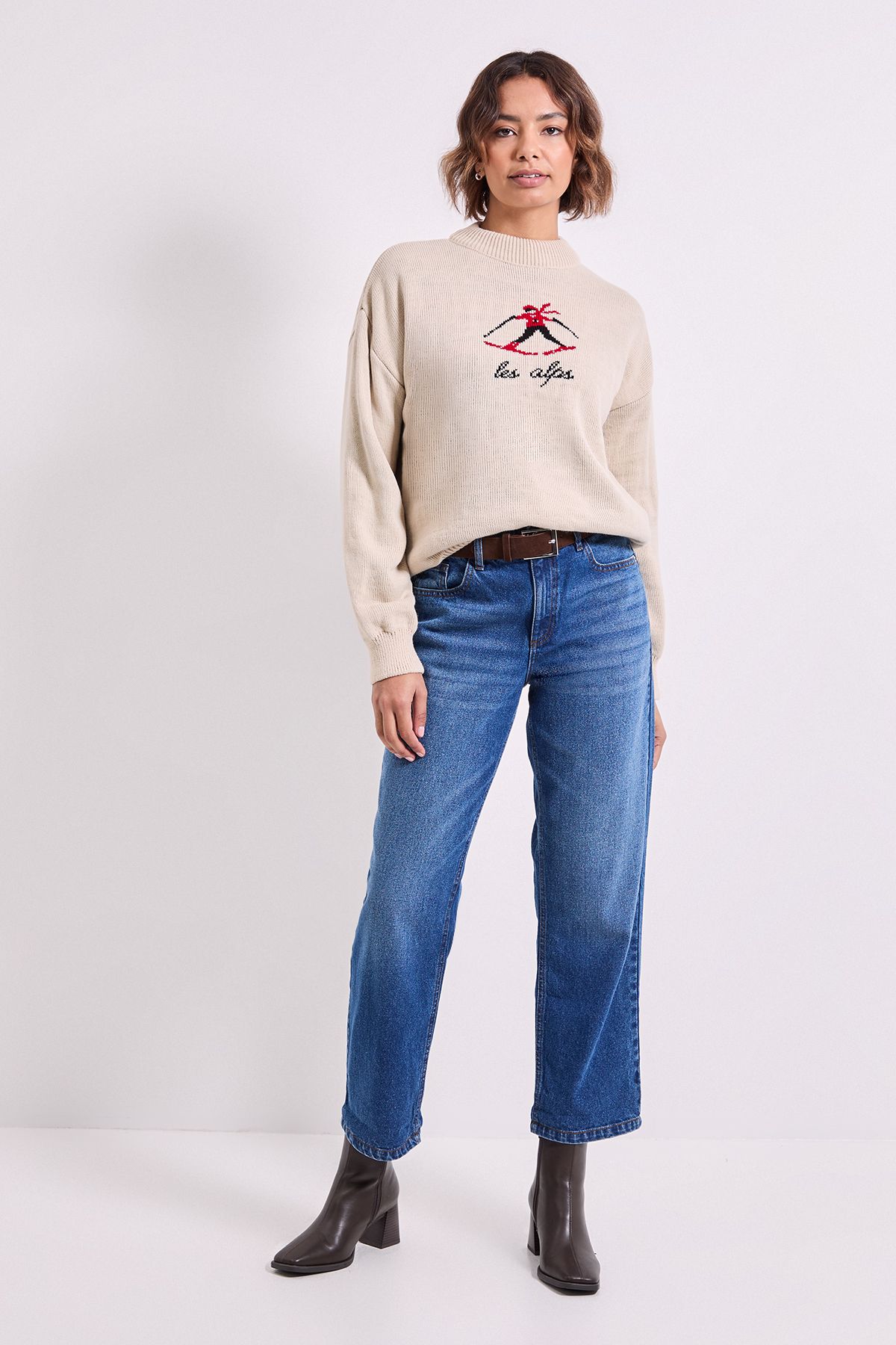 Dorothy Perkins Ski Alps Christmas Jumper Ivory image 2