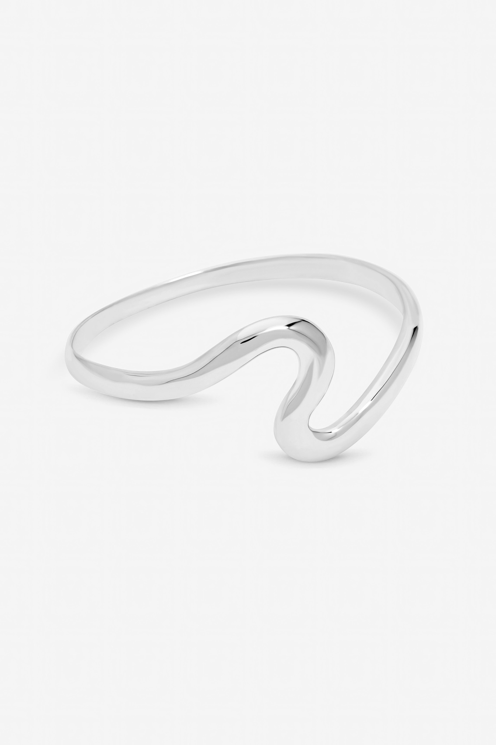 Jon Richard Silver Plated Polished Swirl Bangle