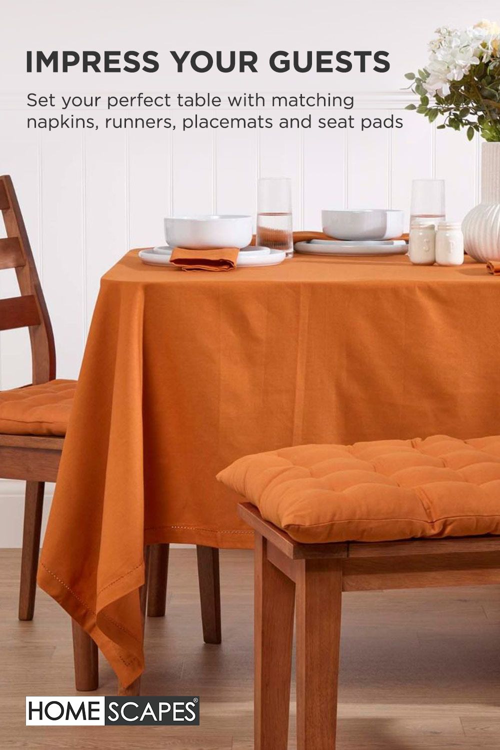 Homescapes Garden Bench Cushion Luxury 3 Seater Cotton Indoor Outdoor Pad, 143 x 48cm image 7