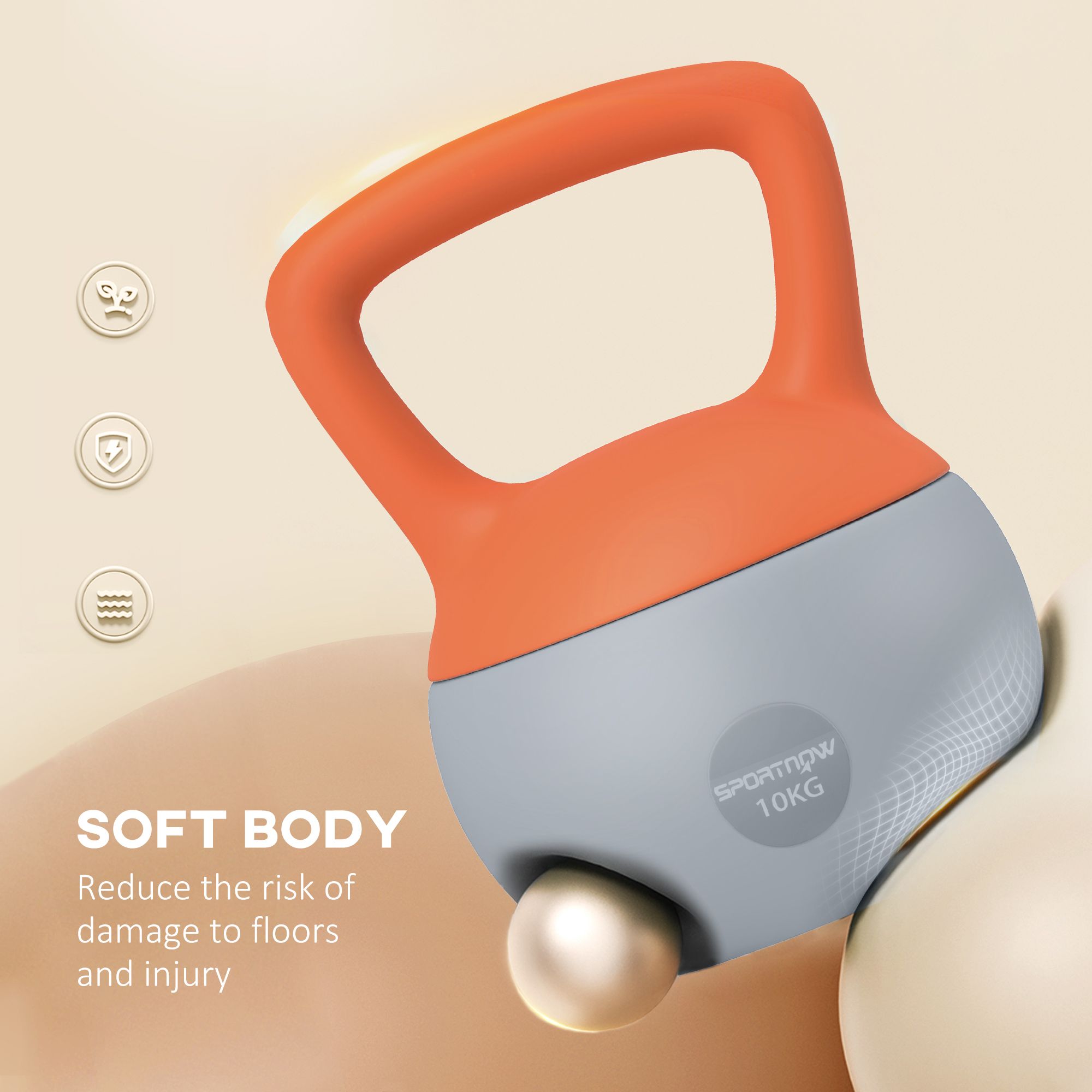 SPORTNOW 10KG Kettlebell w/ Soft Body and Non-Slip Handle image 4