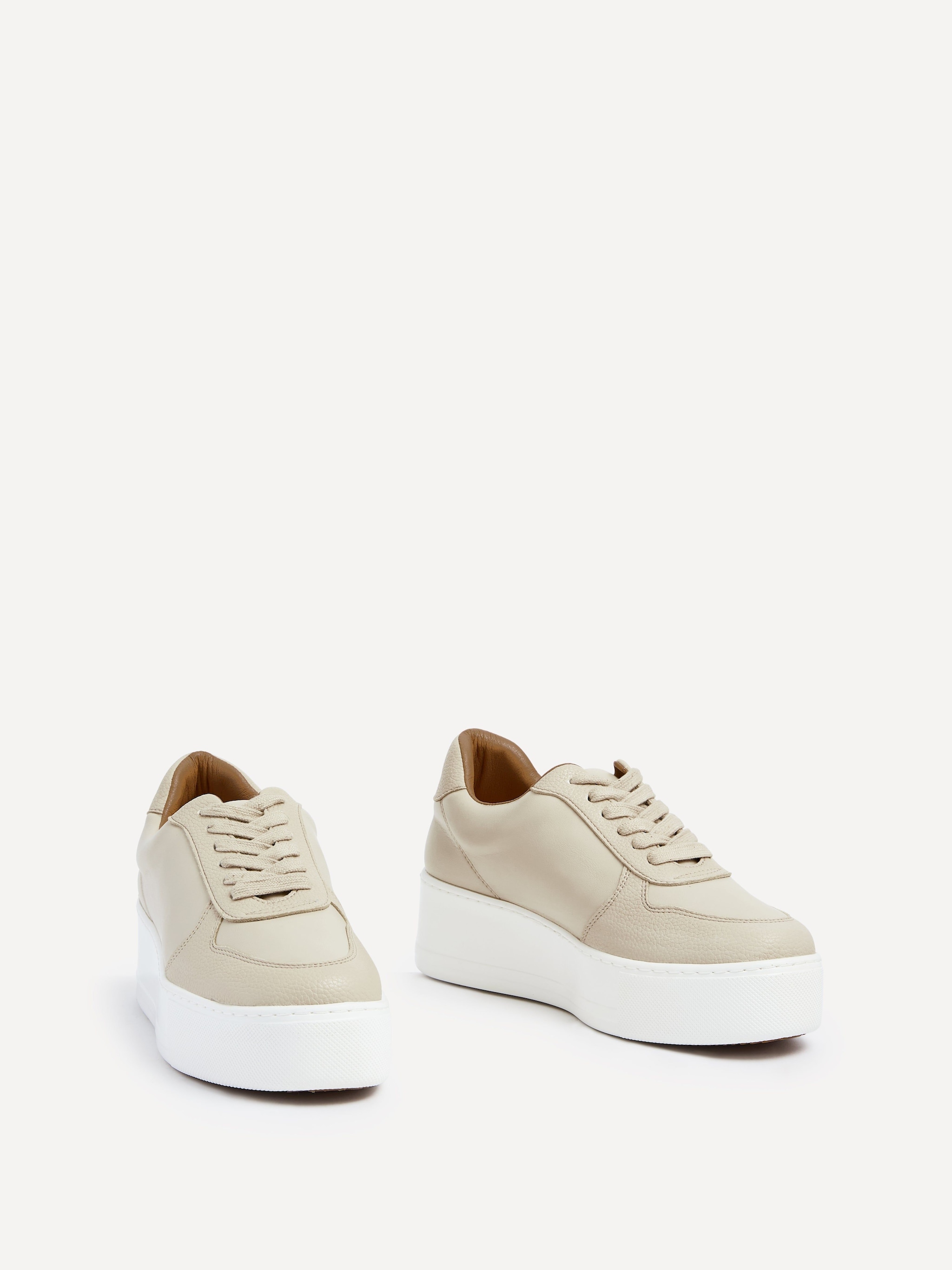 Linzi Twiggy Nude Faux Leather Platform Trainer image 3