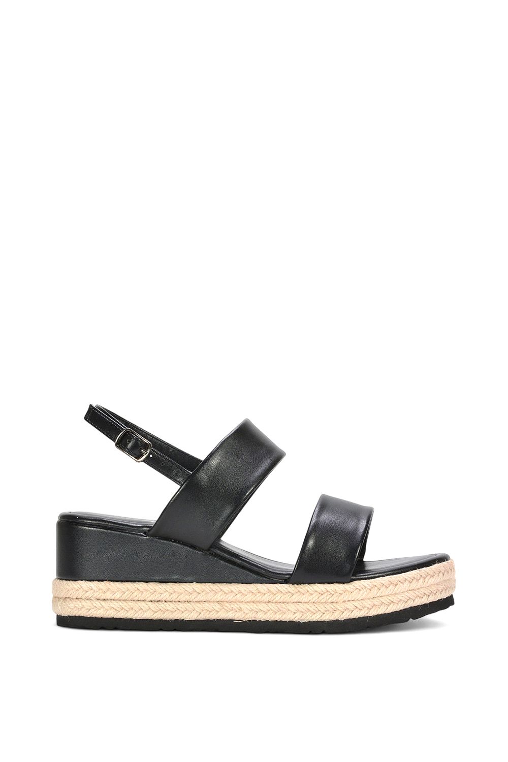XY London 'Ally' Low Heel Platform Wedge Espadrill  Slingback Sandals image 1